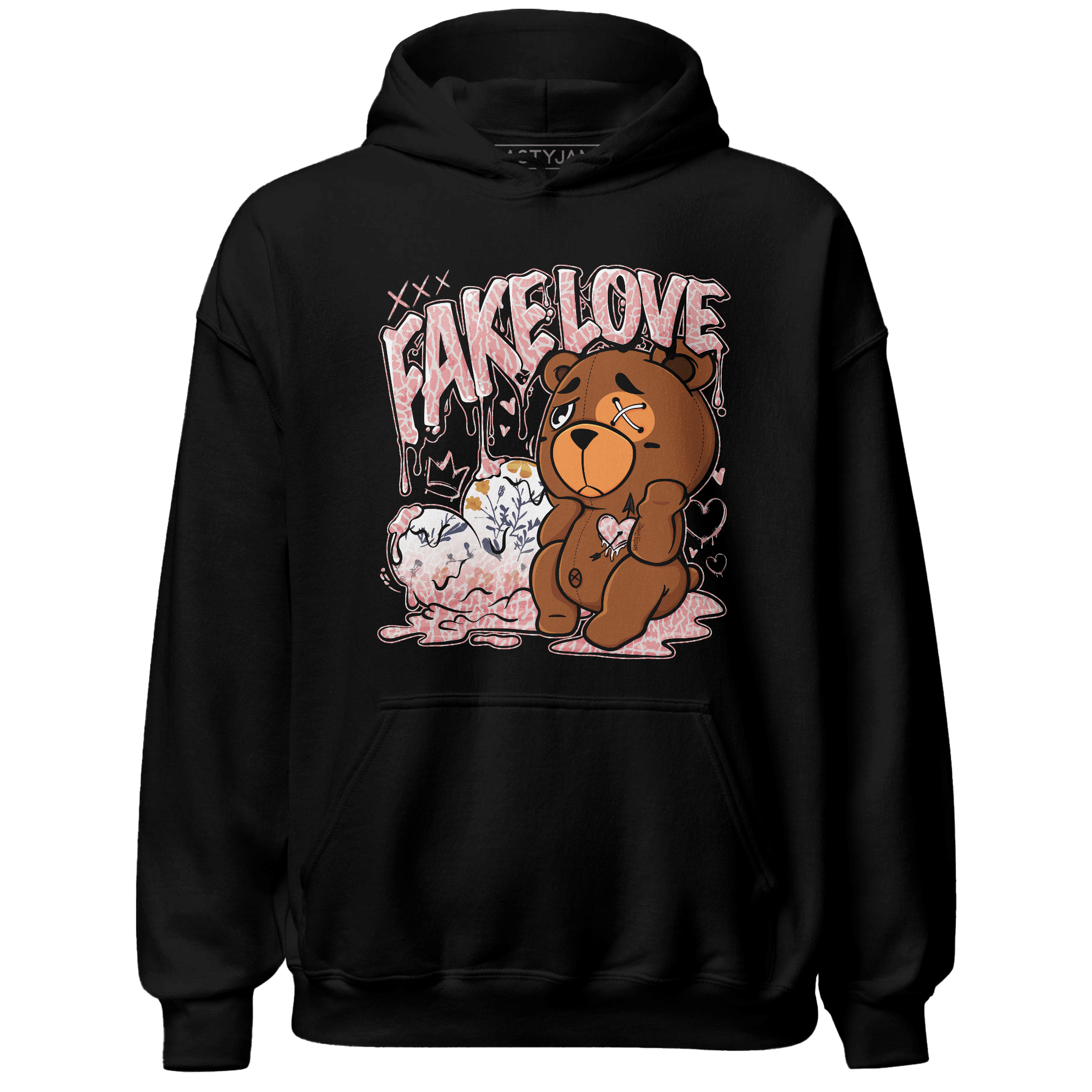 Red Stardust 3s Hoodie Match Fake Love BER - NastyJamz