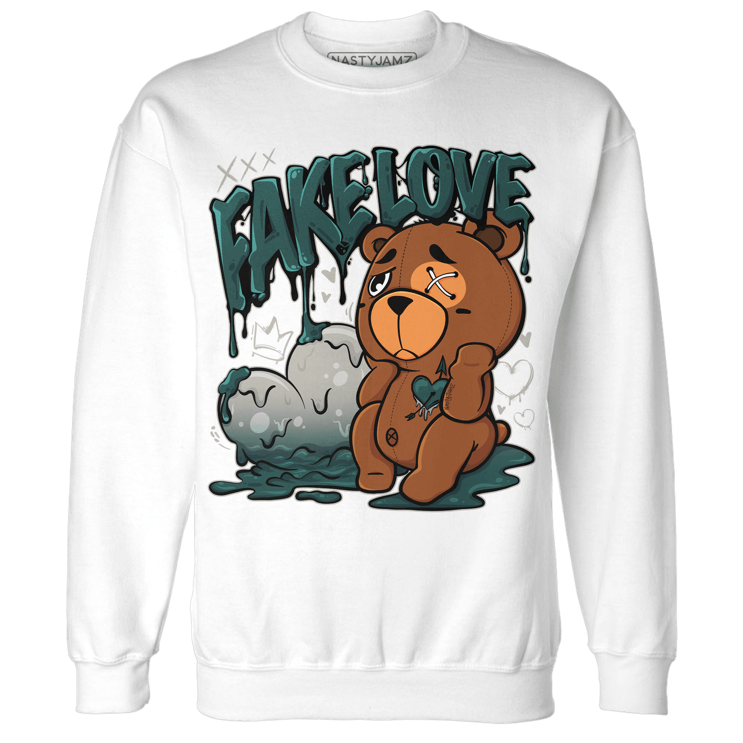 Oxidized Green 4s Sweatshirt Match Fake Love BER - NastyJamz