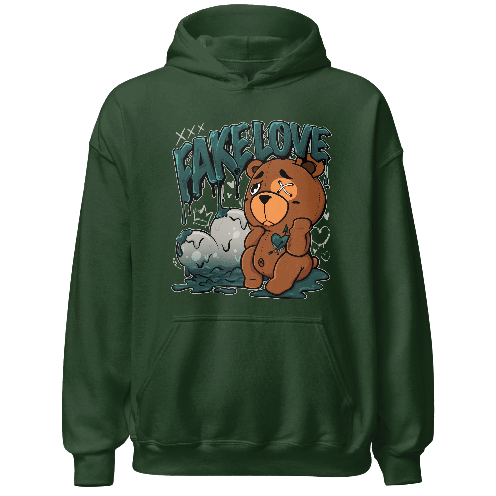 Oxidized Green 4s Hoodie Match Fake Love BER - NastyJamz