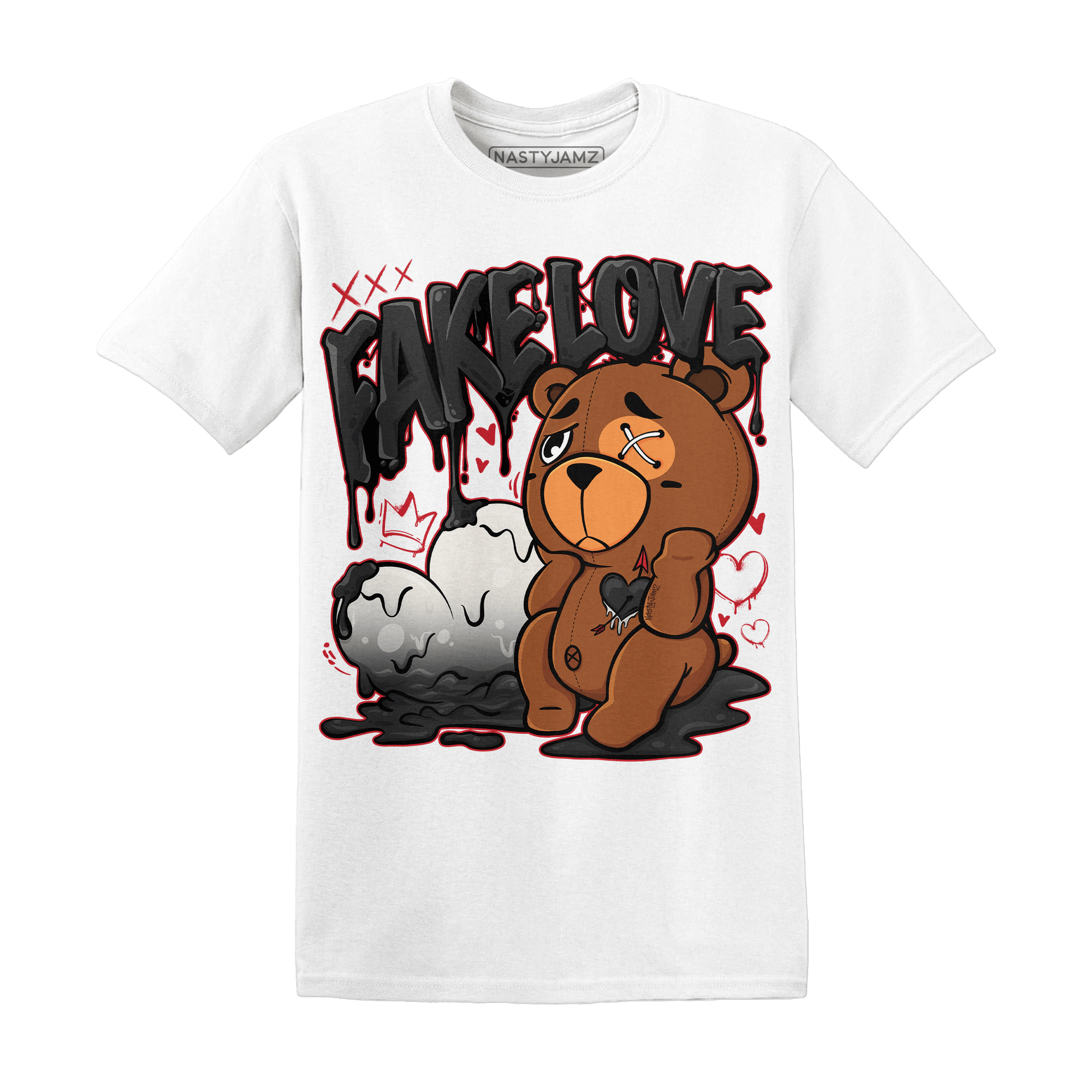 Jumman Jack University Red T Shirt Match Fake Love BER - NastyJamz