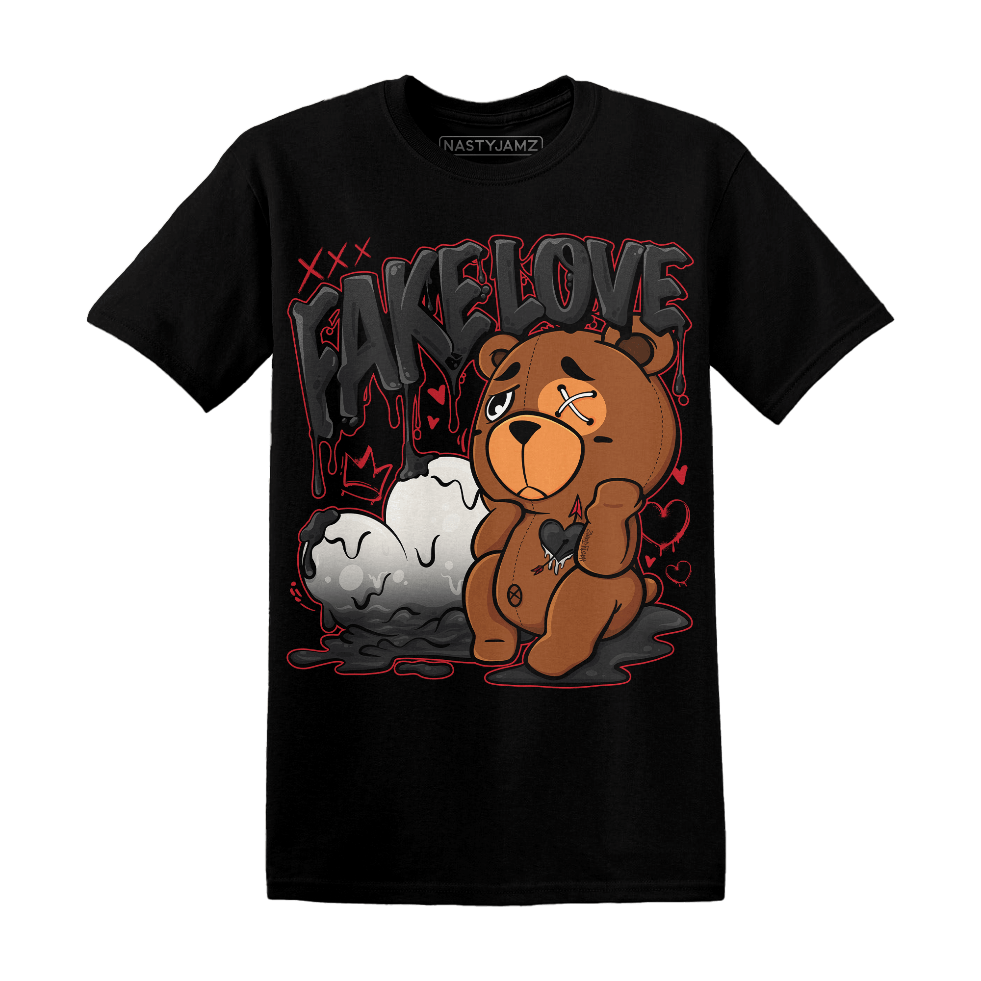 Jumman Jack University Red T Shirt Match Fake Love BER - NastyJamz