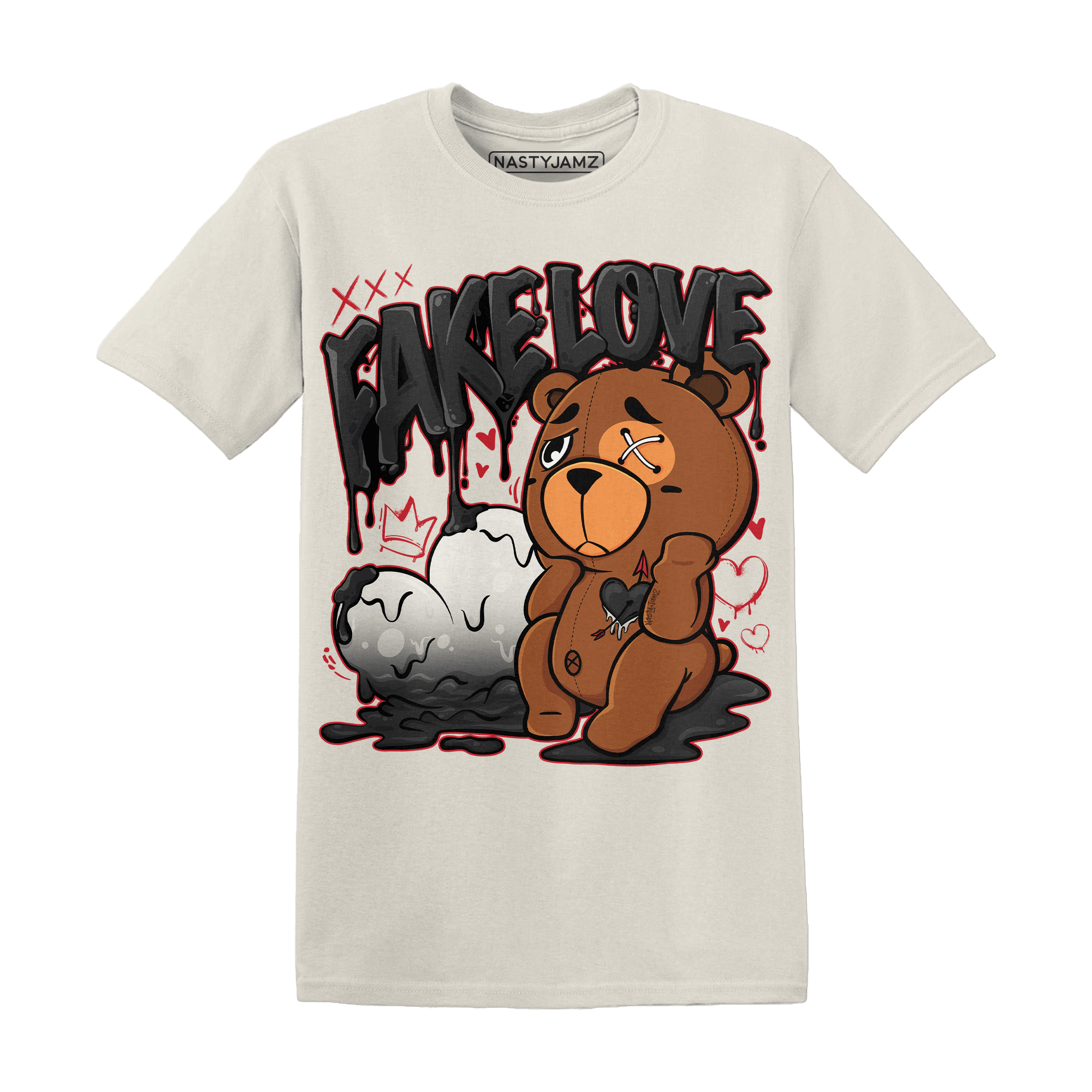 Jumman Jack University Red T Shirt Match Fake Love BER - NastyJamz
