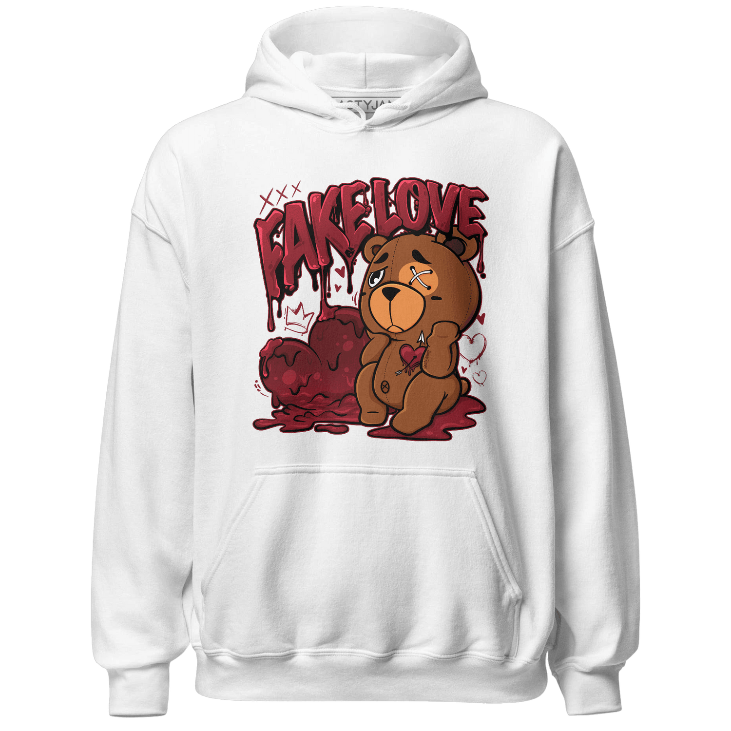 Cherry 12s Hoodie Match Fake Love BER - NastyJamz