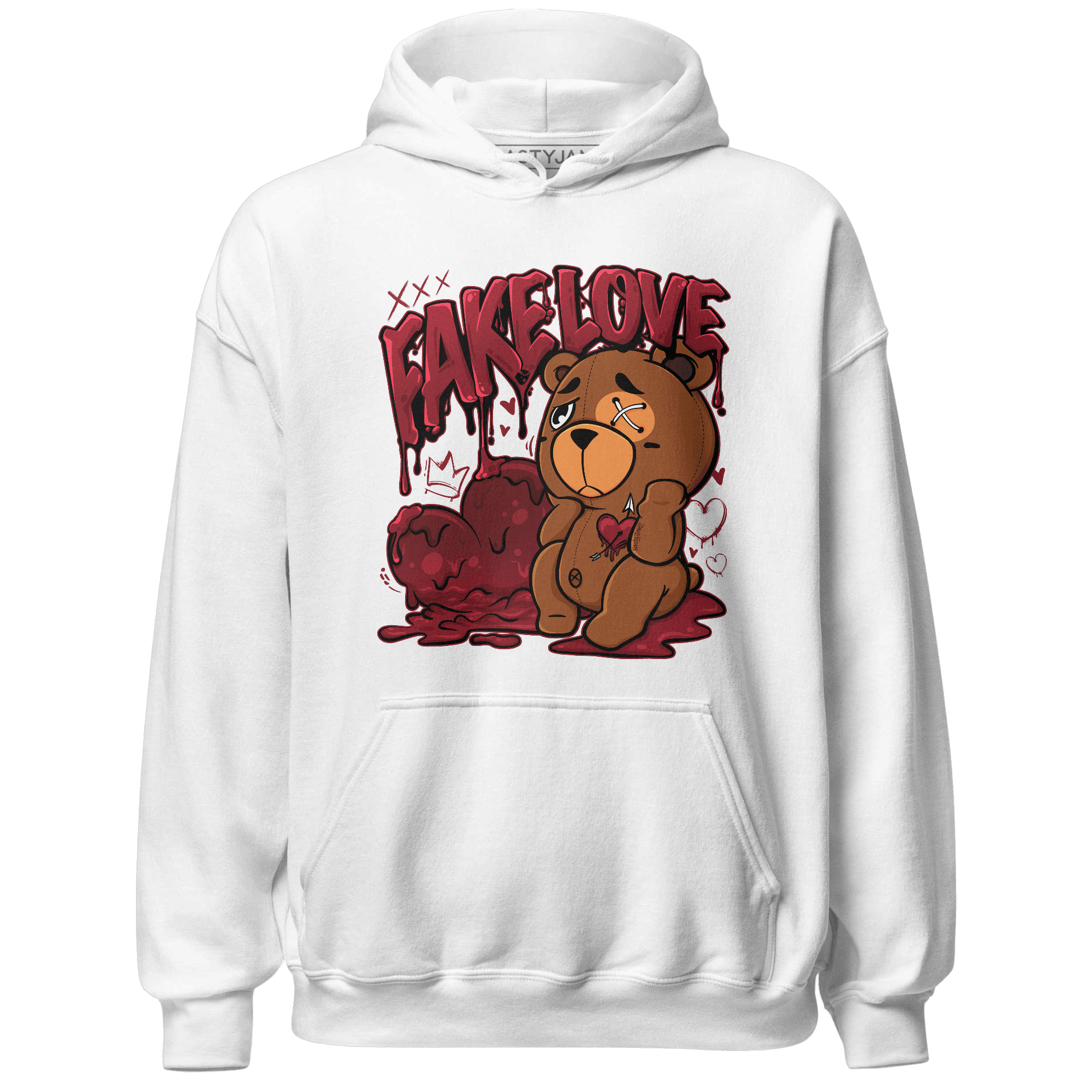 Cherry 12s Hoodie Match Fake Love BER - NastyJamz