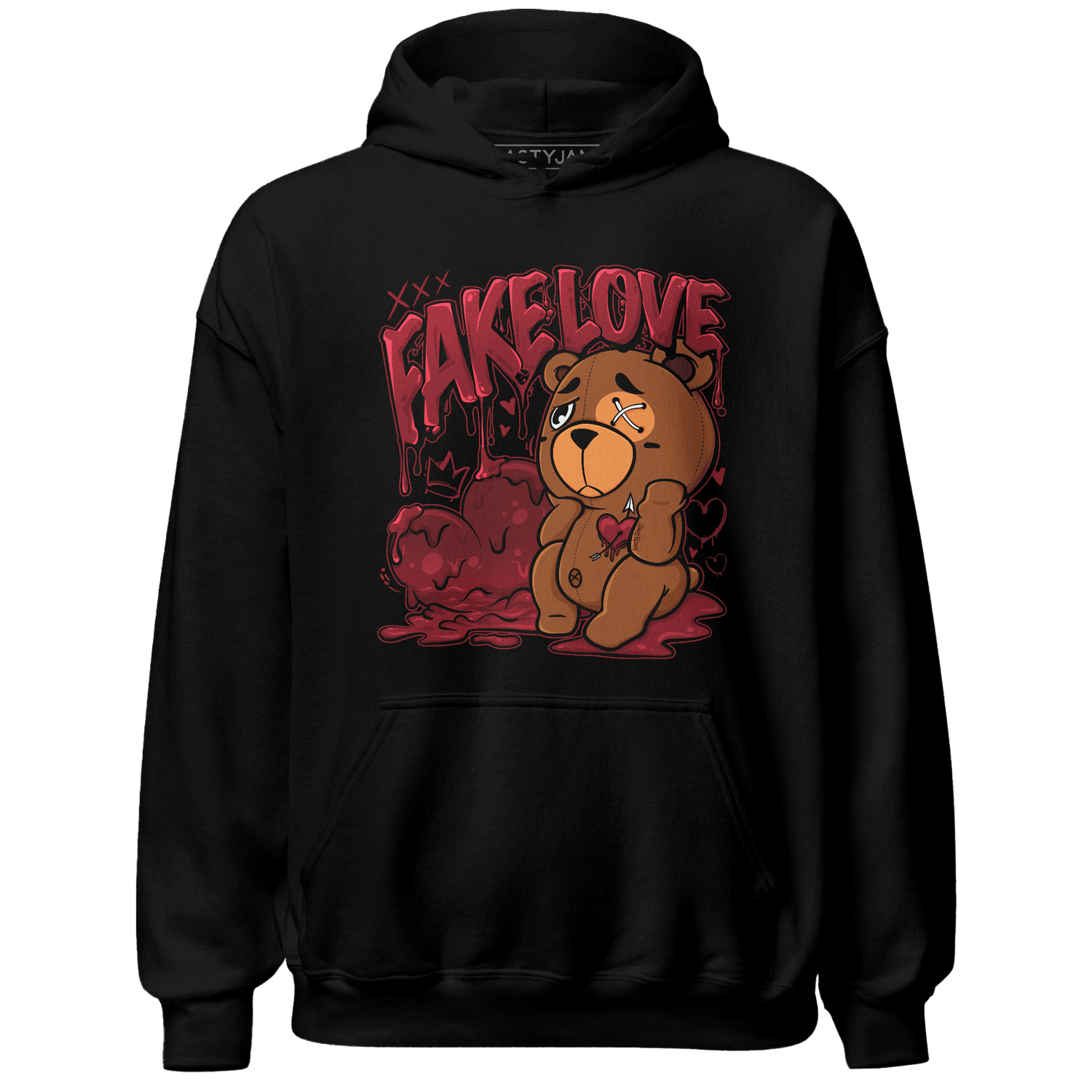 Cherry 12s Hoodie Match Fake Love BER - NastyJamz