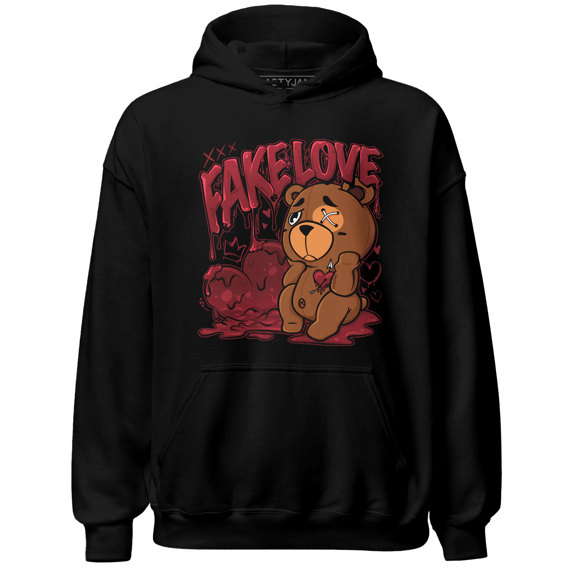 Cherry 12s Hoodie Match Fake Love BER - NastyJamz