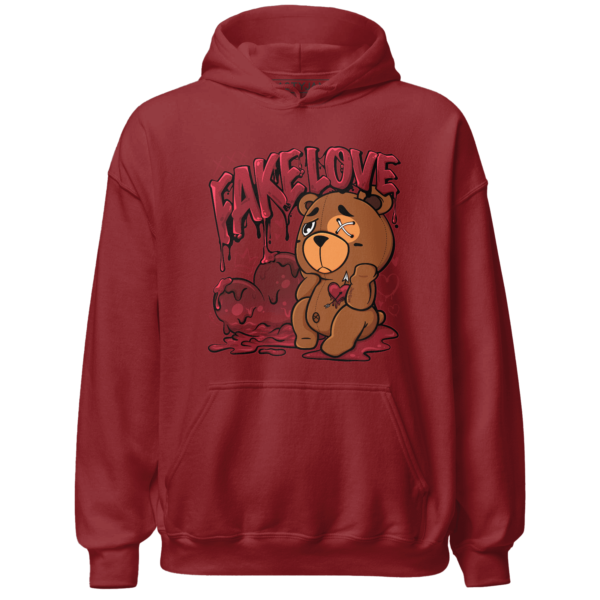 Cherry 12s Hoodie Match Fake Love BER - NastyJamz