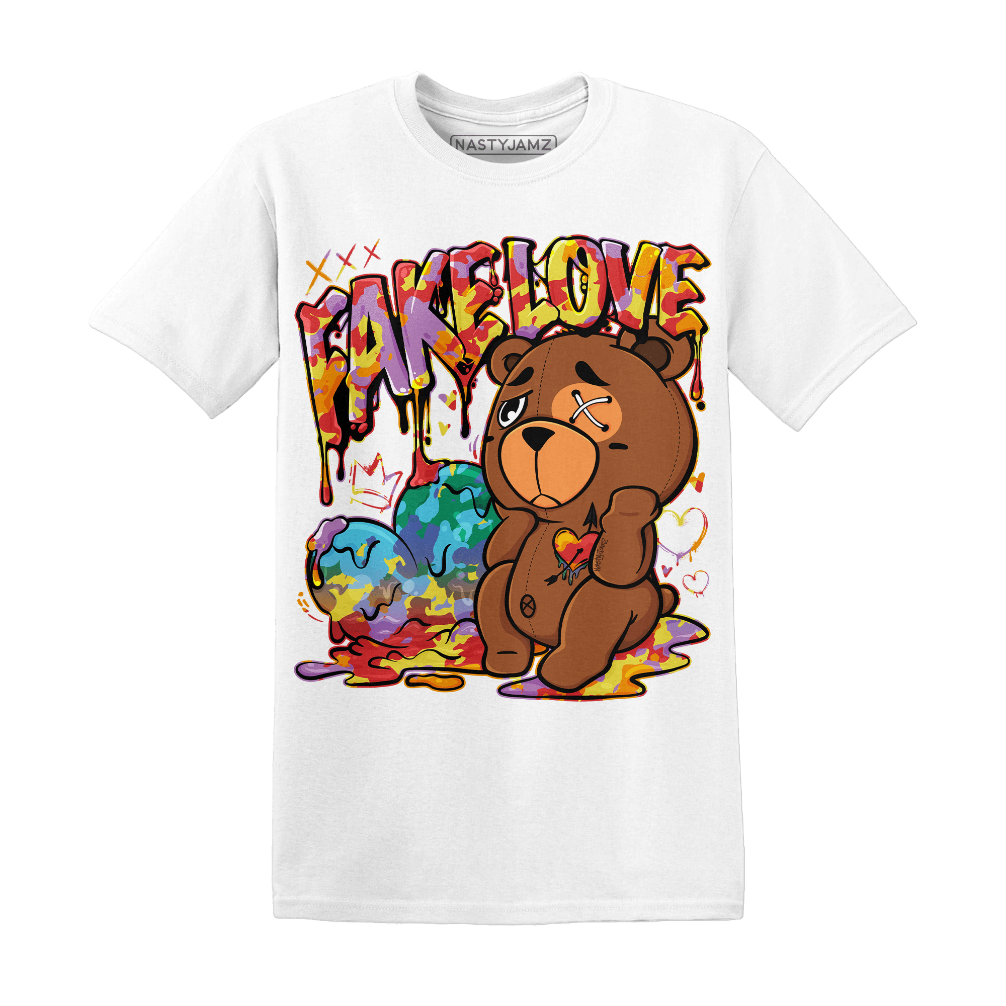 Mid GS Six Championships 1s T Shirt Match Fake Love BER - NastyJamz