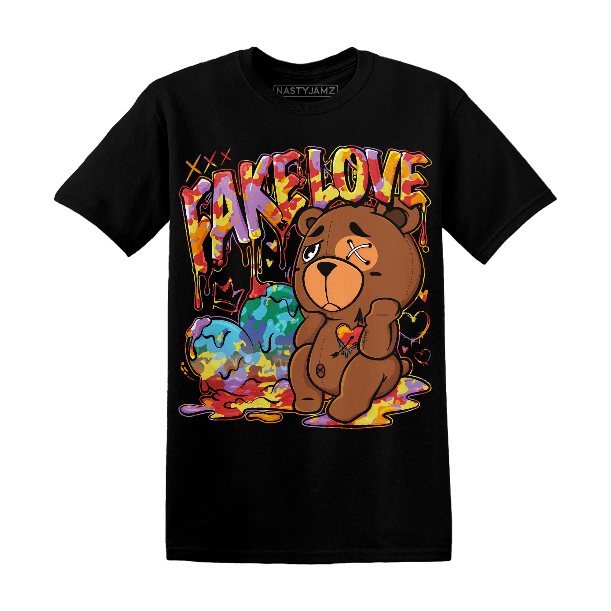 Mid GS Six Championships 1s T Shirt Match Fake Love BER - NastyJamz