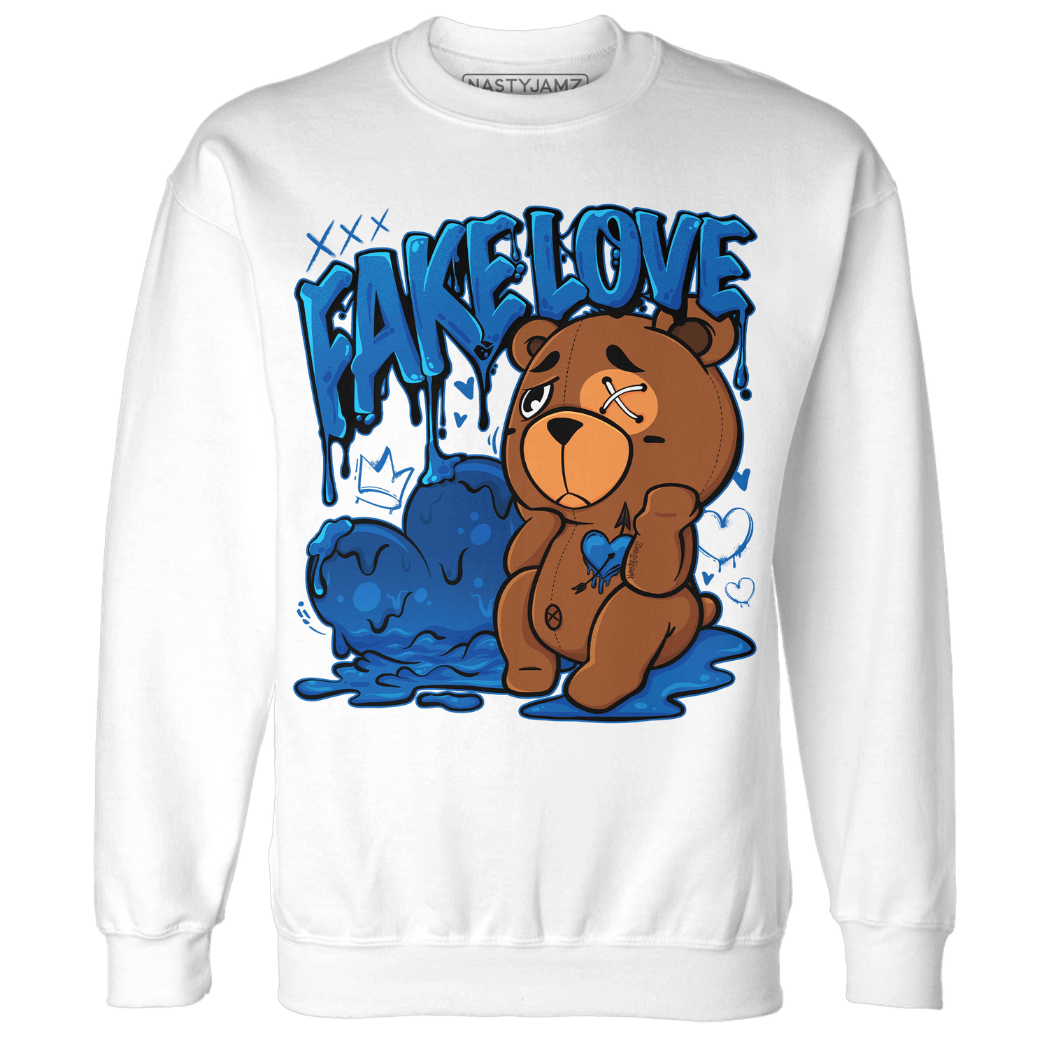 Royal Reimagined 1s Sweatshirt Match Fake Love BER - NastyJamz