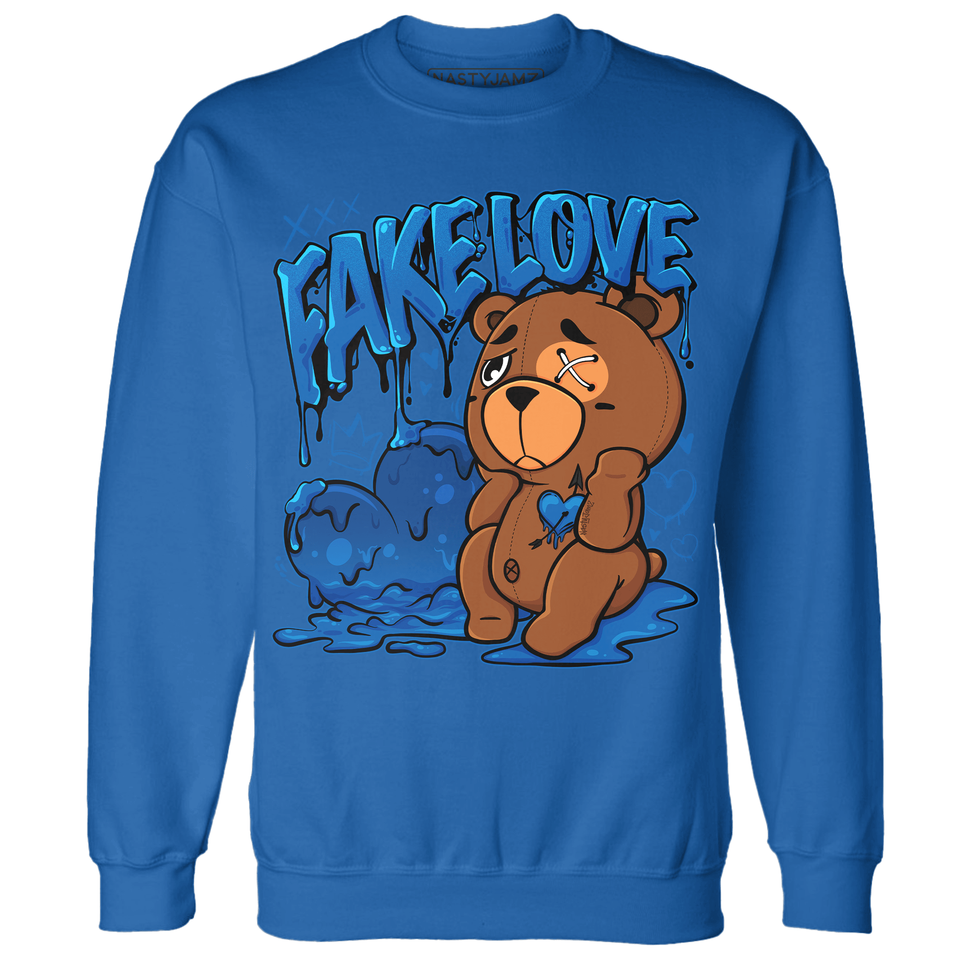 Royal Reimagined 1s Sweatshirt Match Fake Love BER - NastyJamz
