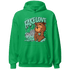 Green Glow 3s Hoodie Match Fake Love BER - NastyJamz