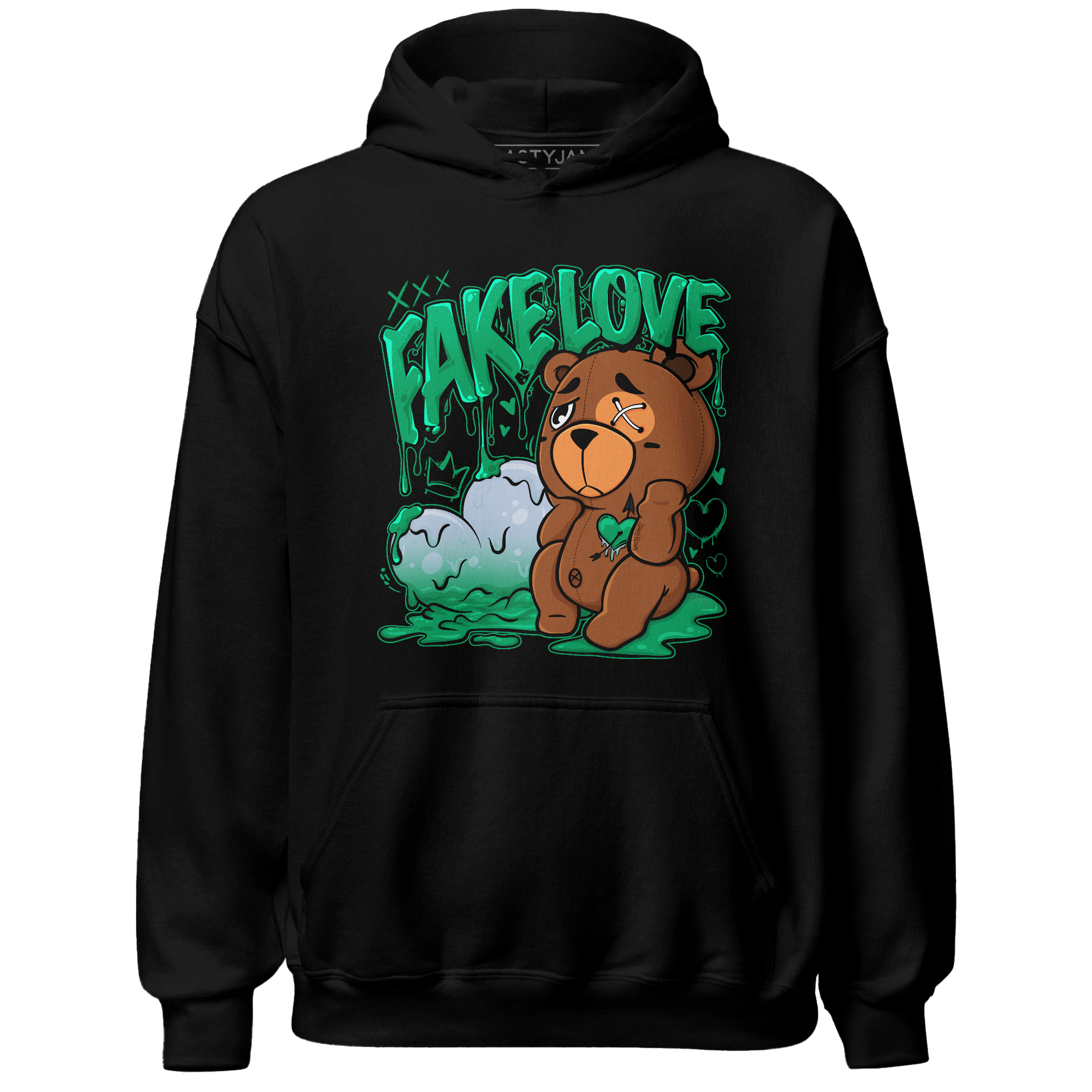 Lucky Green 5s Hoodie Match Fake Love BER - NastyJamz