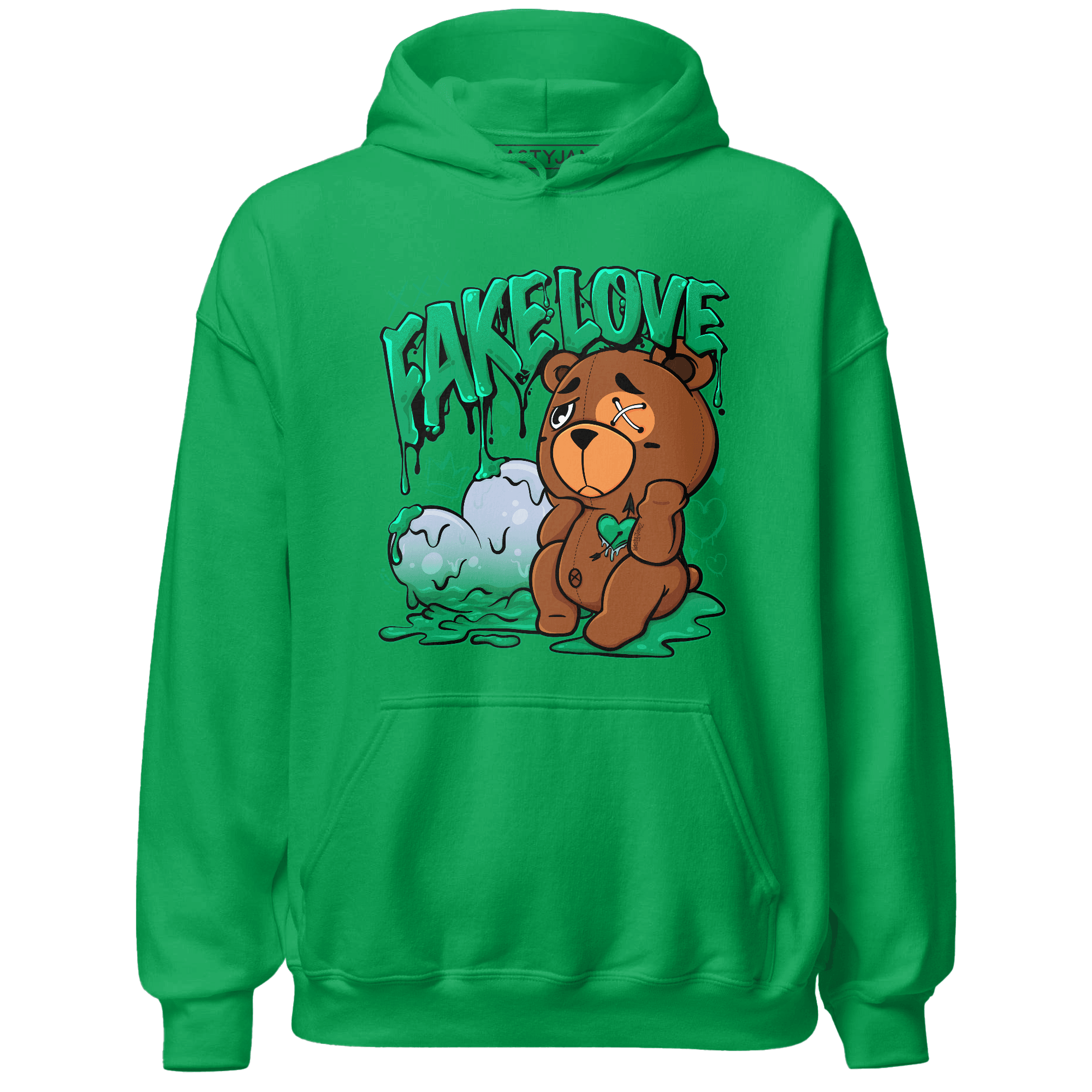 Lucky Green 5s Hoodie Match Fake Love BER - NastyJamz