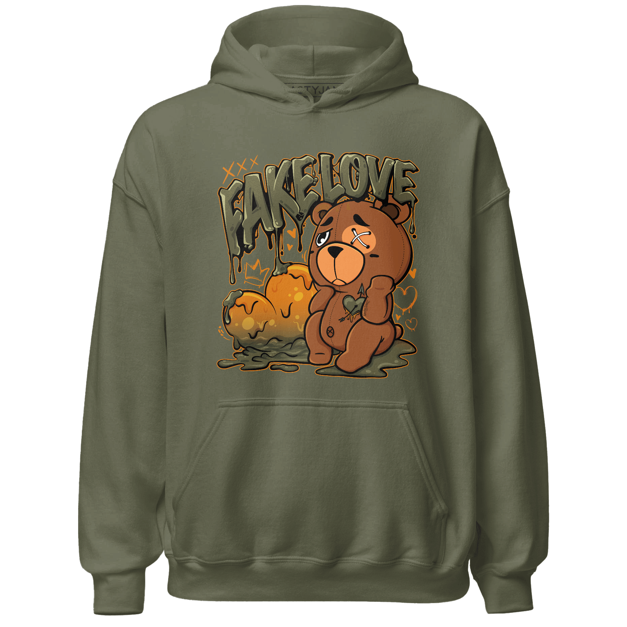 Olive 5s Hoodie Match Fake Love BER - NastyJamz