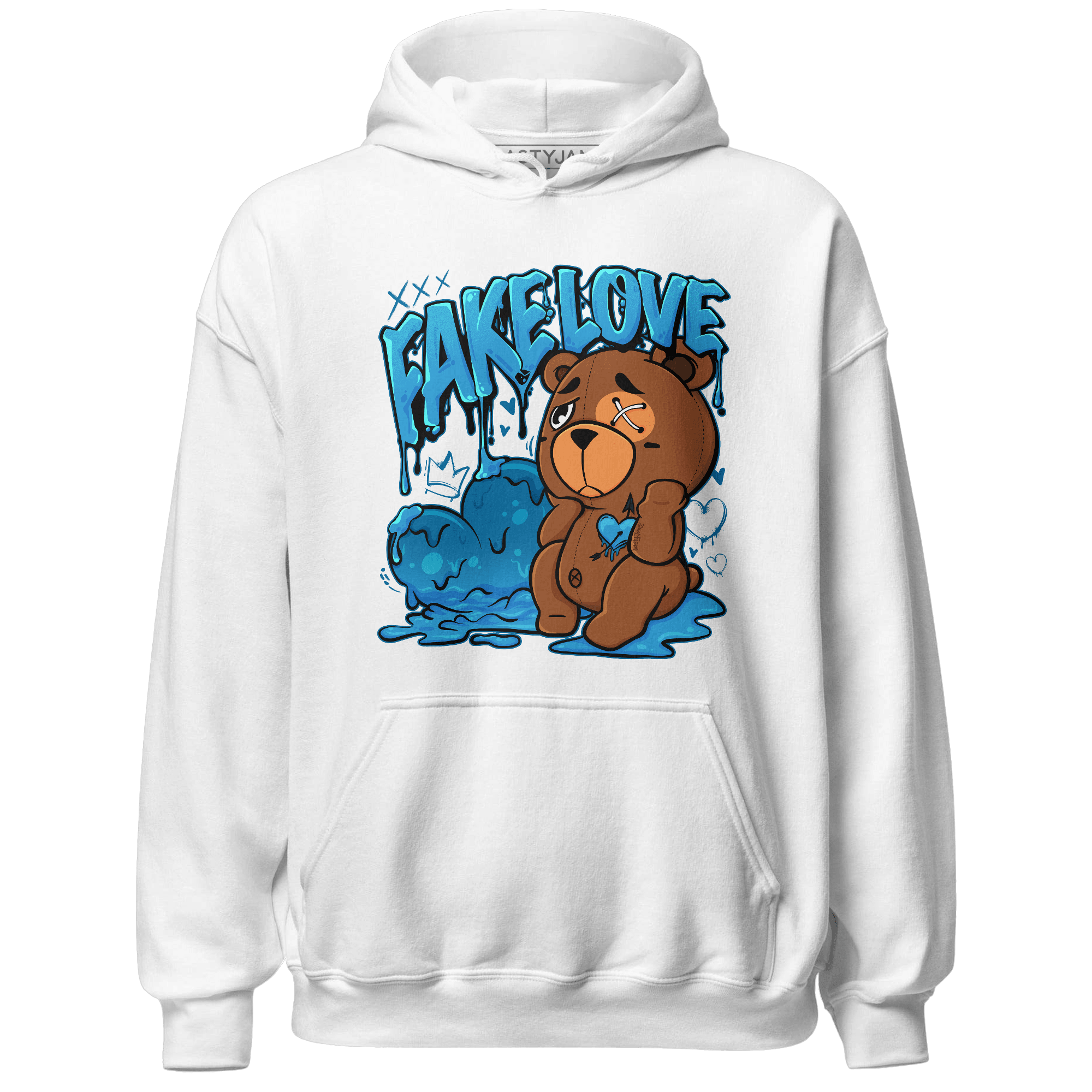 Powder Blue 9s Hoodie Match Fake Love BER - NastyJamz