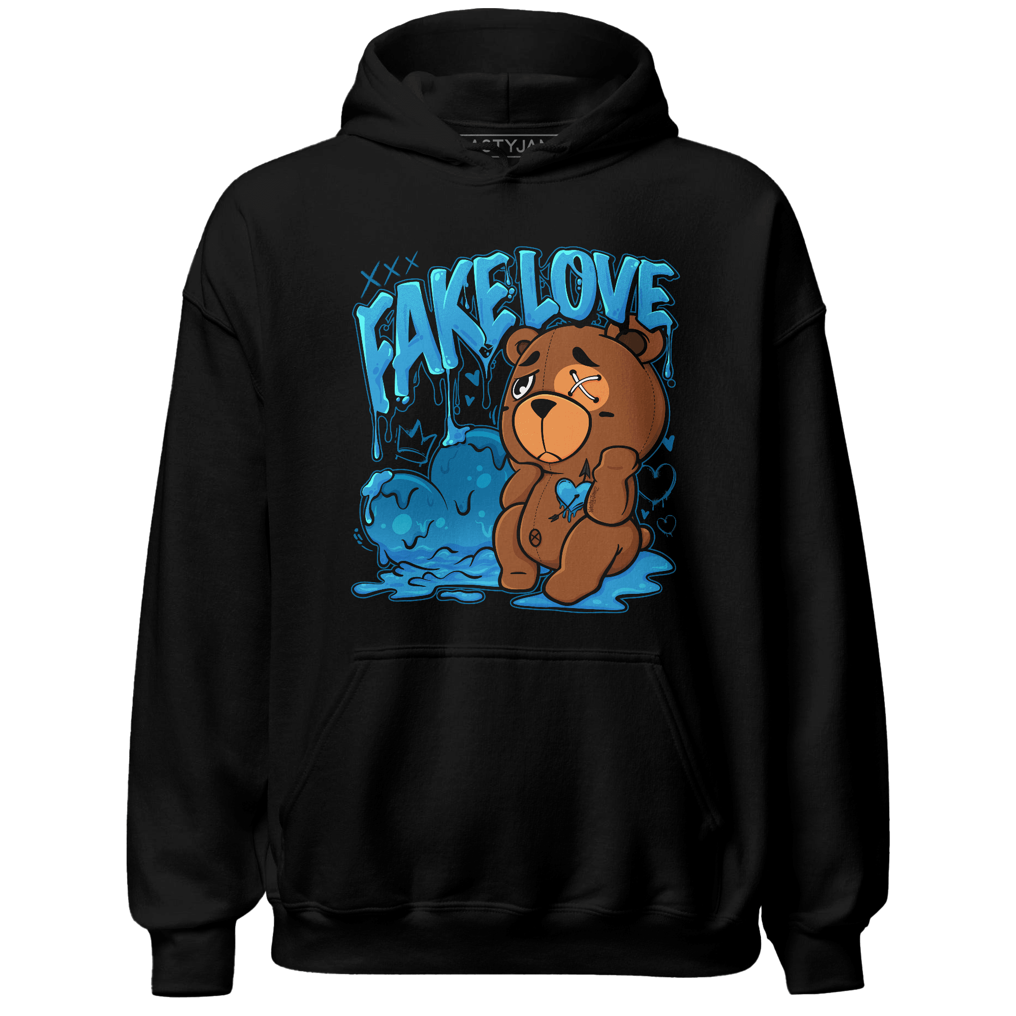 Powder Blue 9s Hoodie Match Fake Love BER - NastyJamz