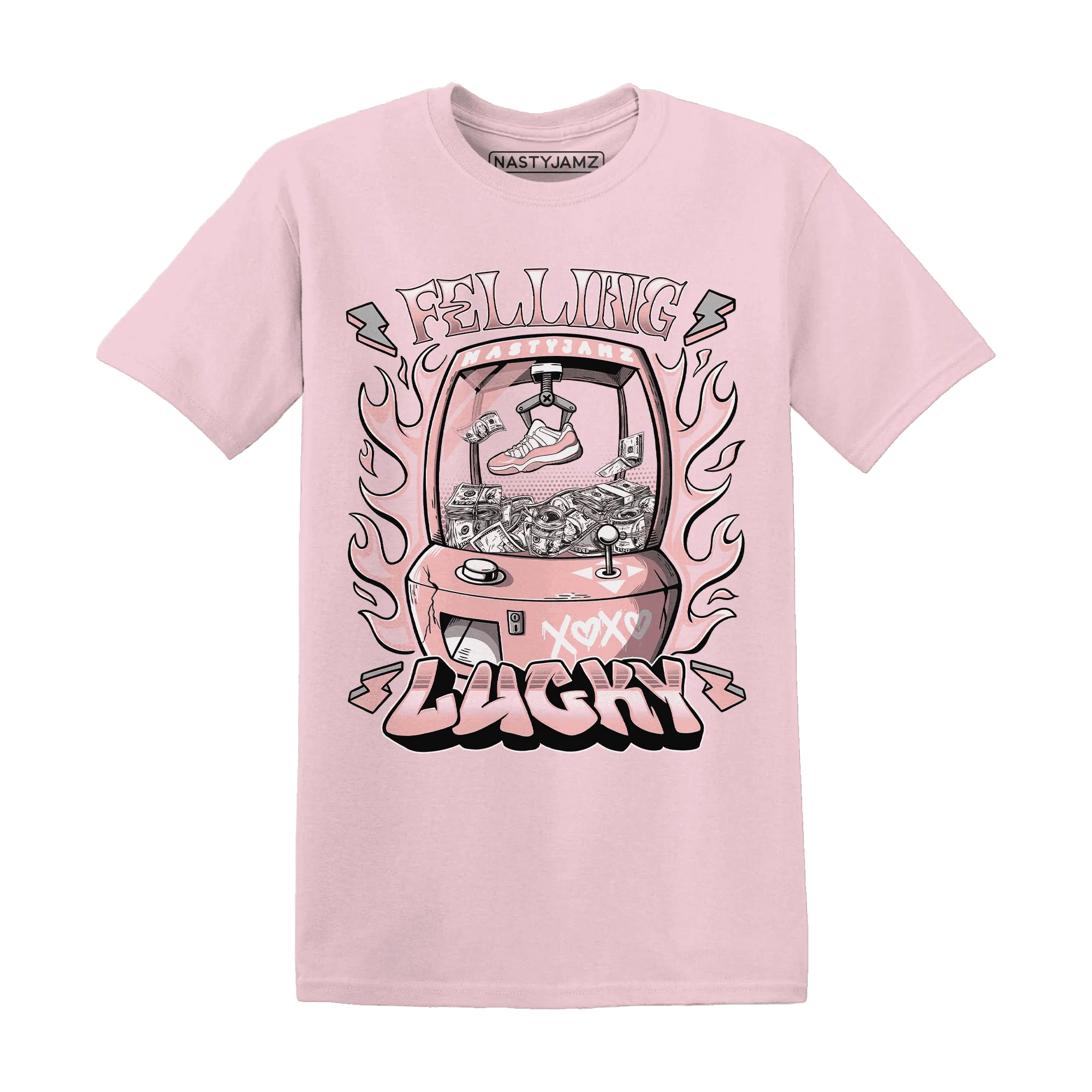 Low-Legend-Pink-11s-T-Shirt-Match-Feeling-Lucky