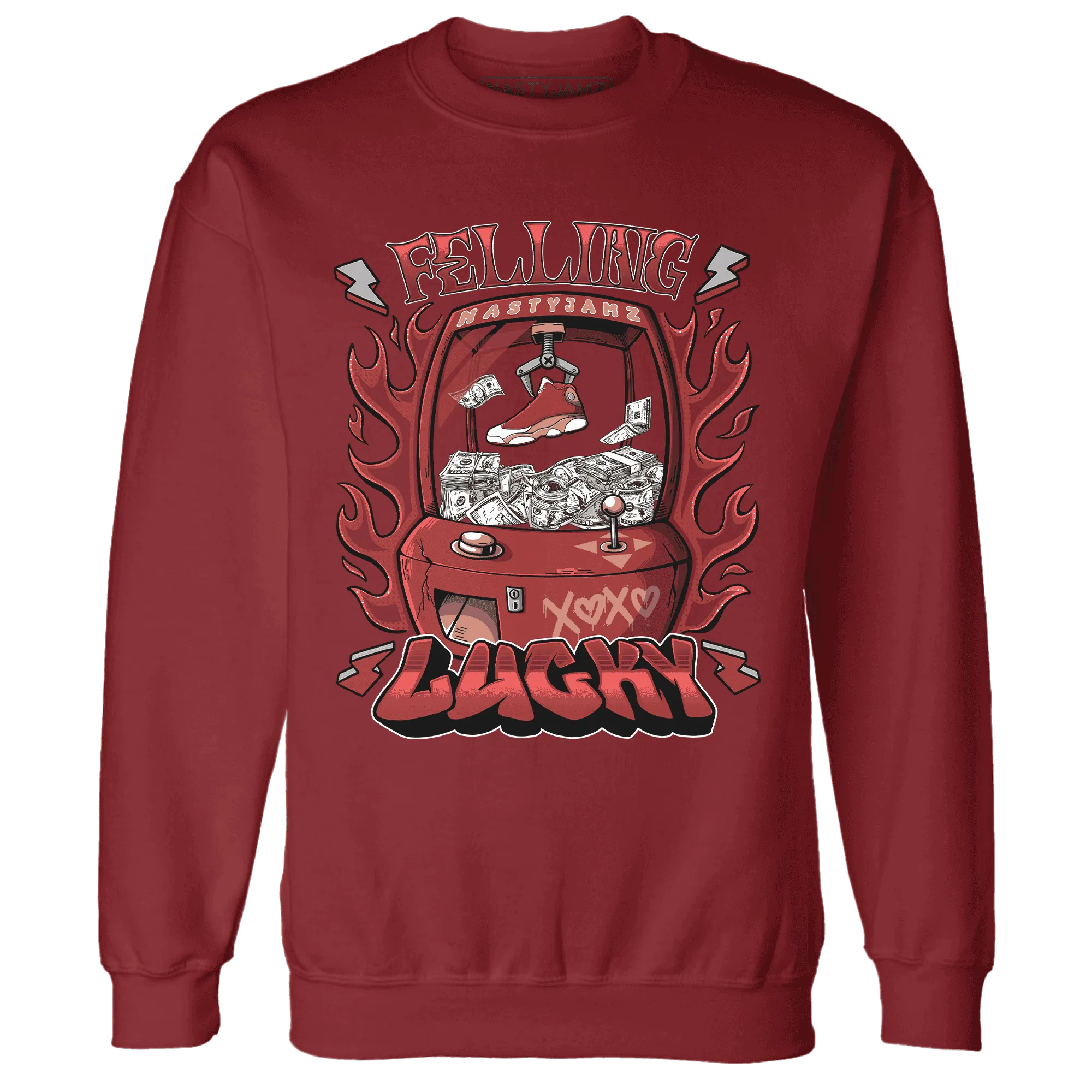 Dune-Red-13s-Sweatshirt-Match-Feeling-Lucky