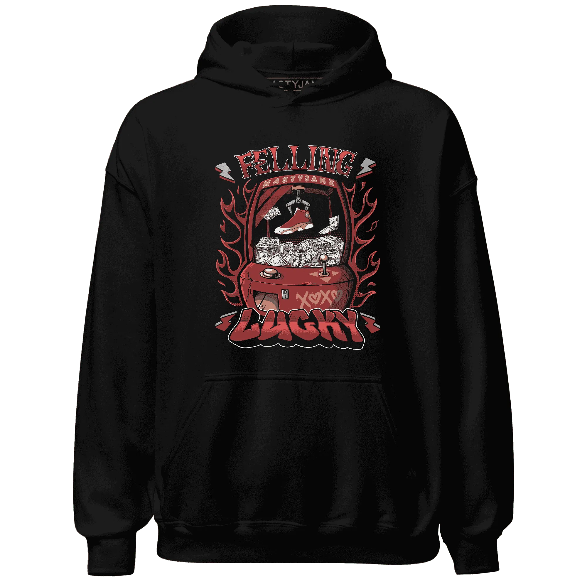 Dune-Red-13s-Hoodie-Match-Feeling-Lucky