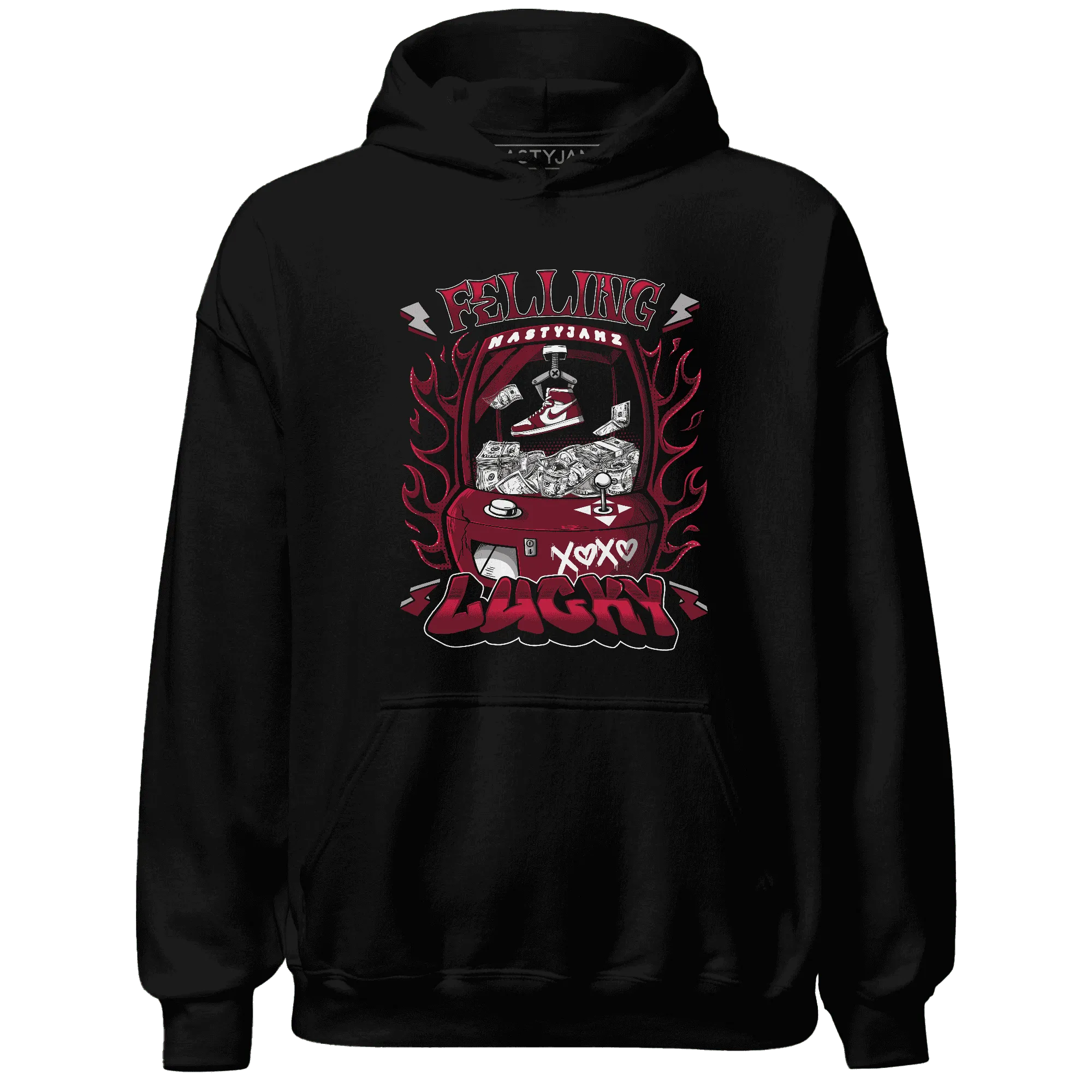 High-White-Team-Red-1s-Hoodie-Match-Feeling-Lucky