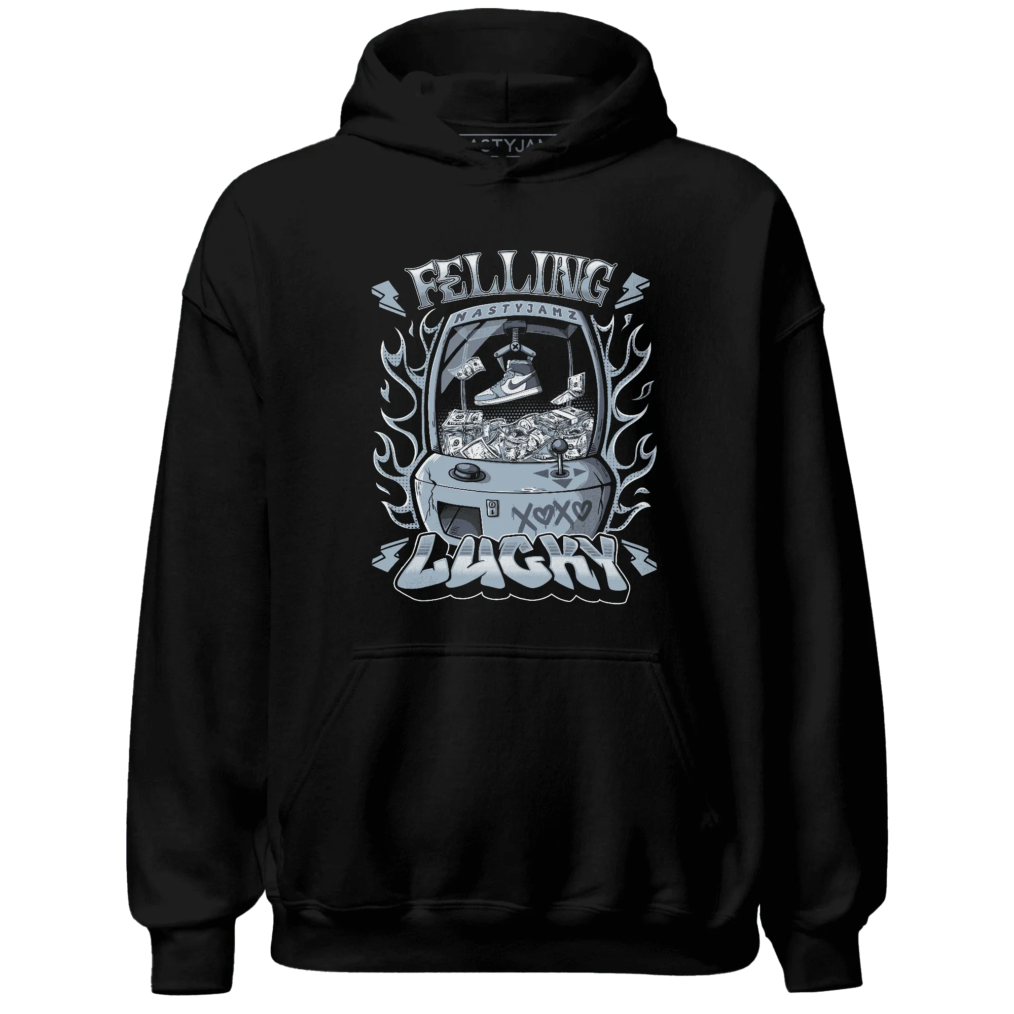 Mid-Diffused-Blue-Grey-1s-Hoodie-Match-Feeling-Lucky