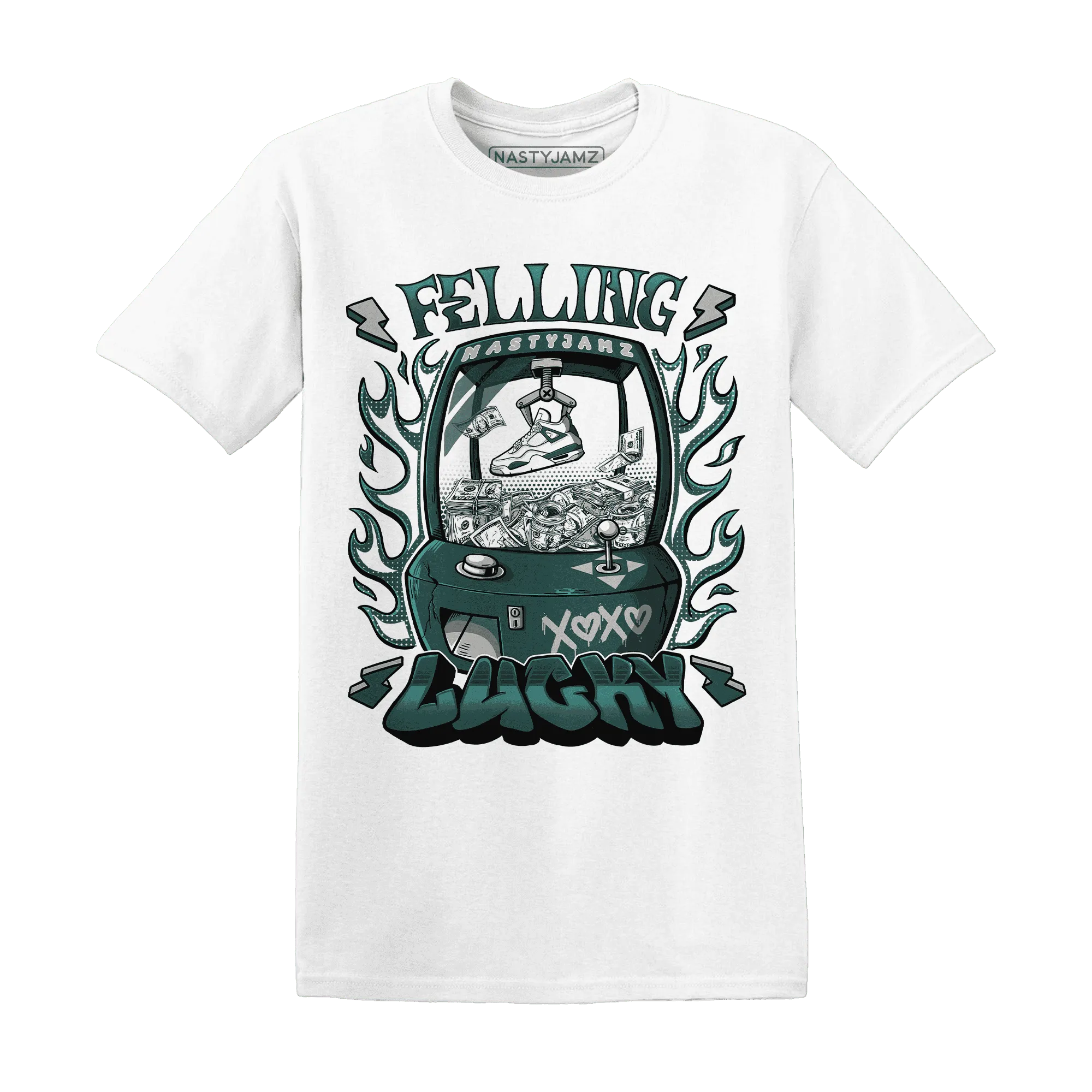 Oxidized-Green-4s-T-Shirt-Match-Feeling-Lucky