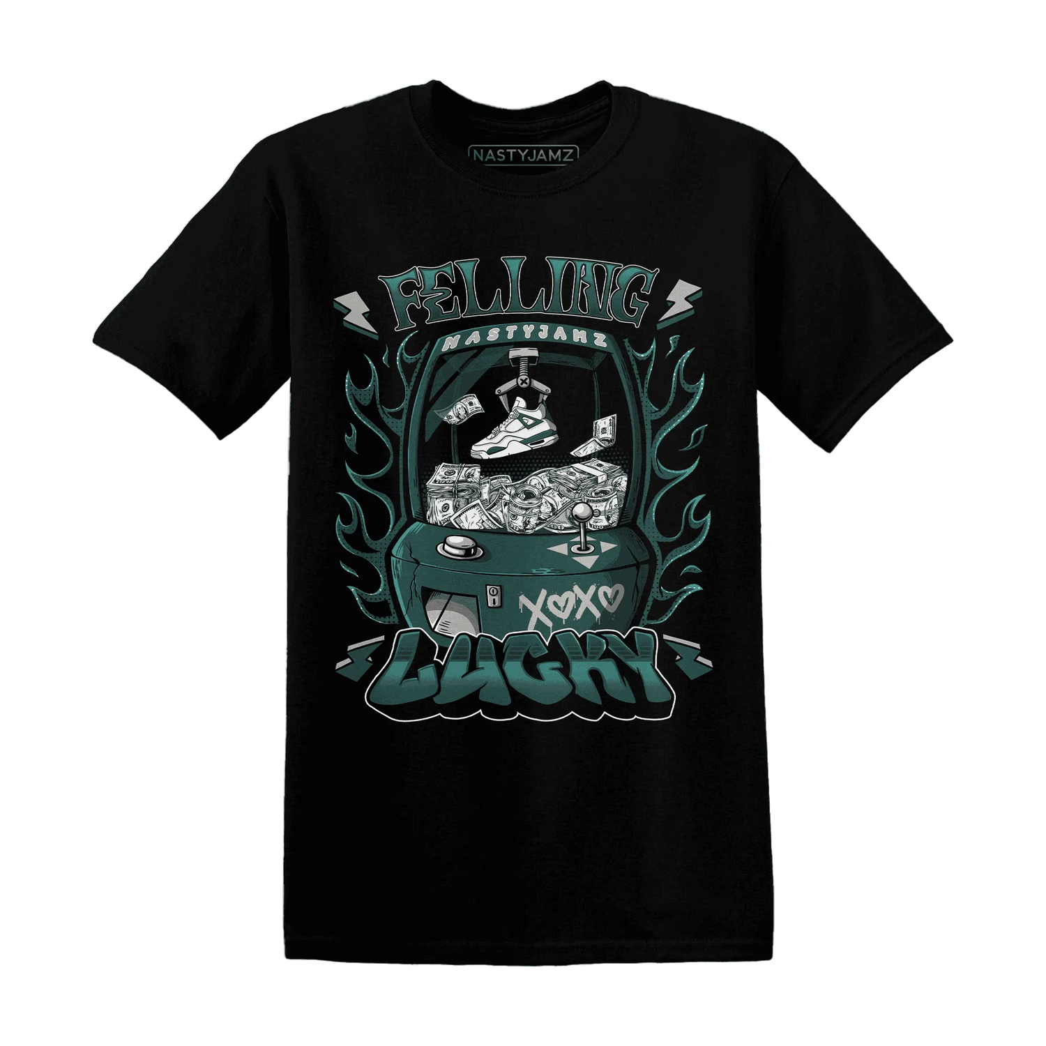 Oxidized-Green-4s-T-Shirt-Match-Feeling-Lucky