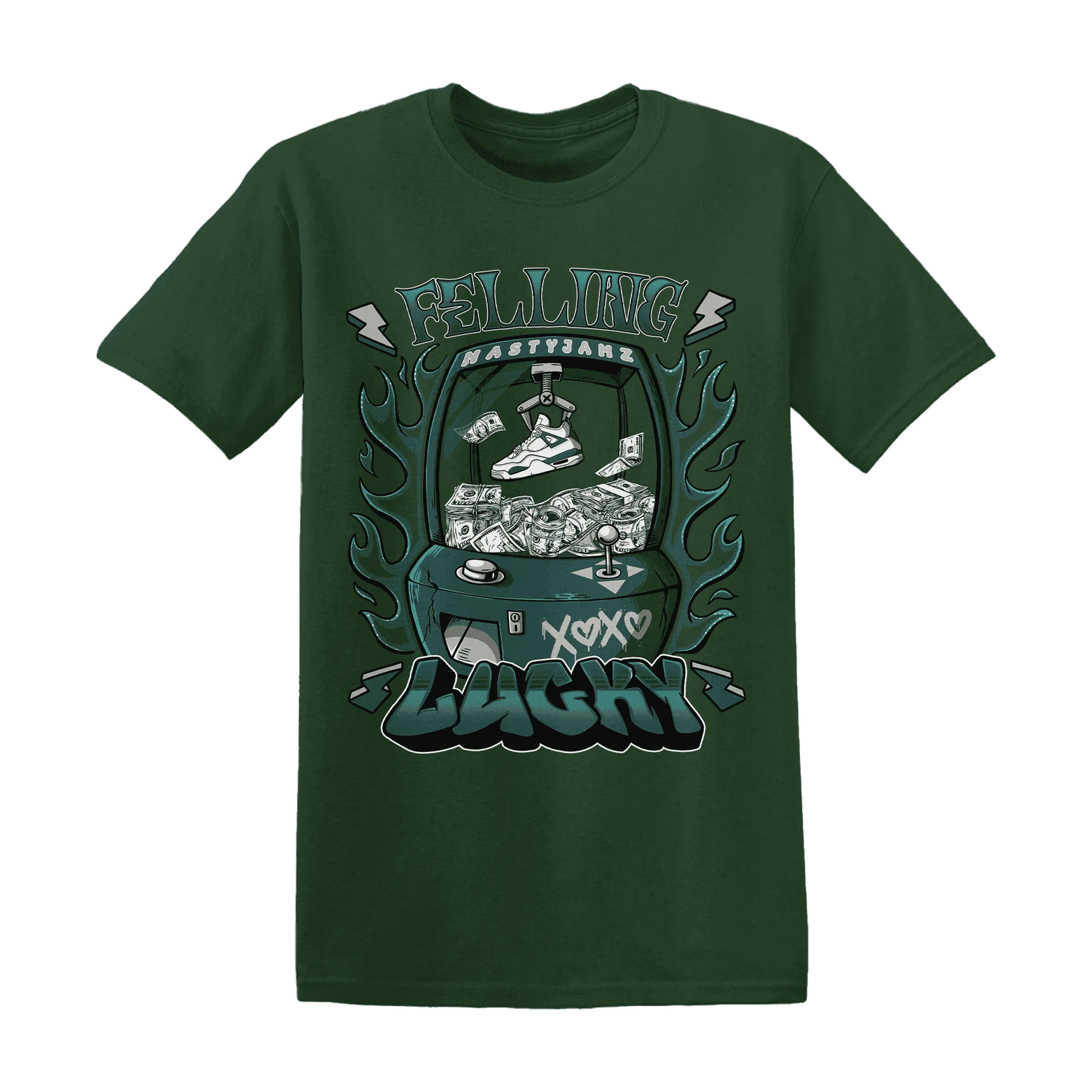 Oxidized-Green-4s-T-Shirt-Match-Feeling-Lucky