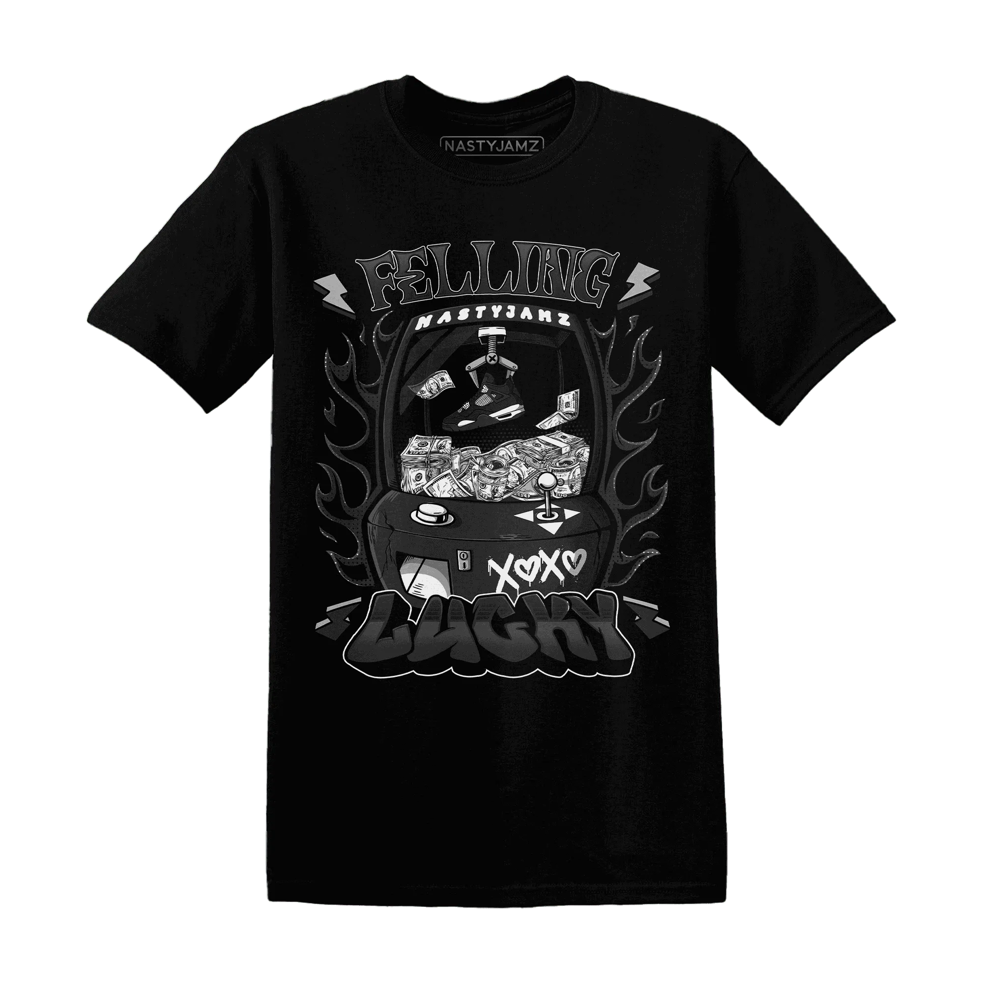 White-Thunder-4s-T-Shirt-Match-Feeling-Lucky