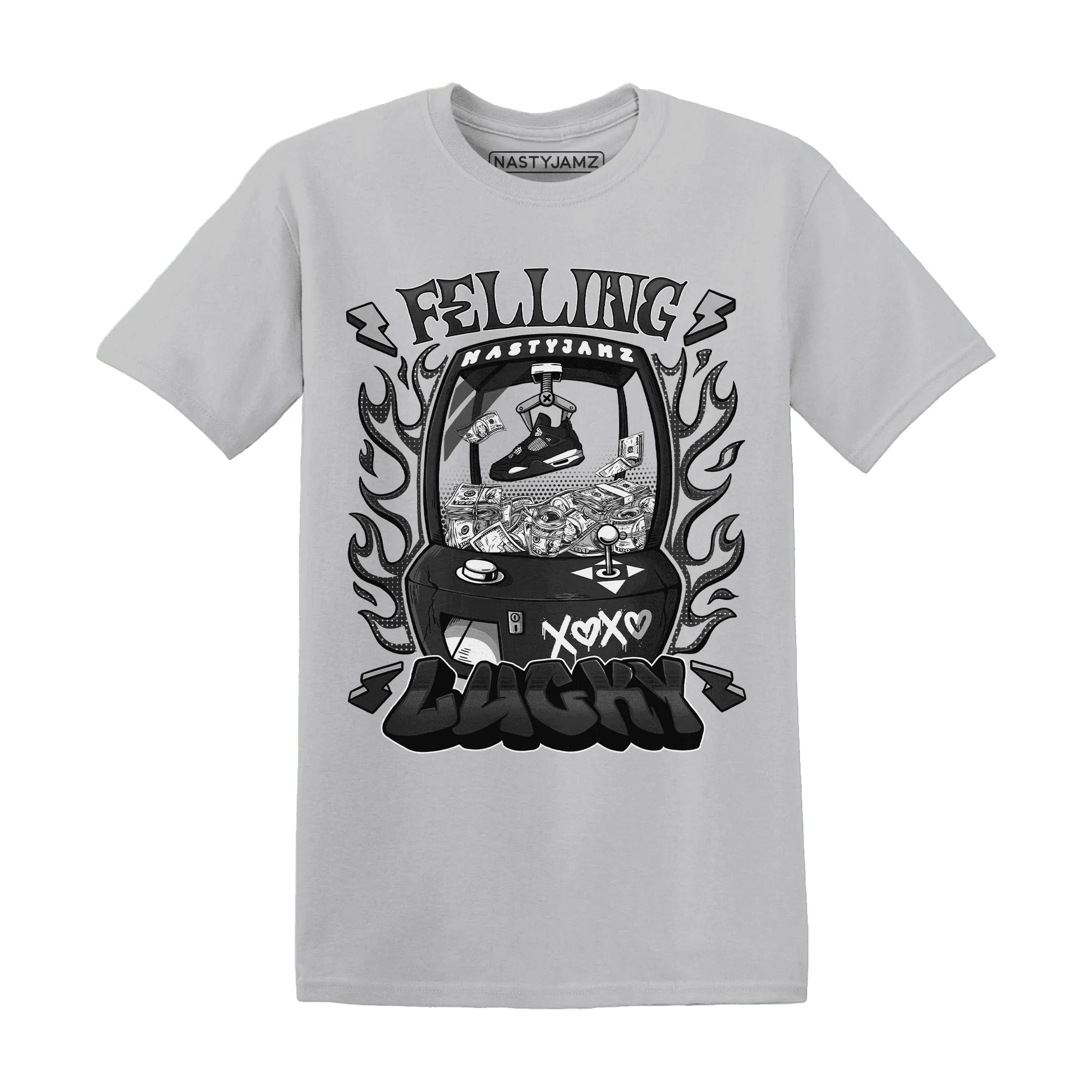 White-Thunder-4s-T-Shirt-Match-Feeling-Lucky