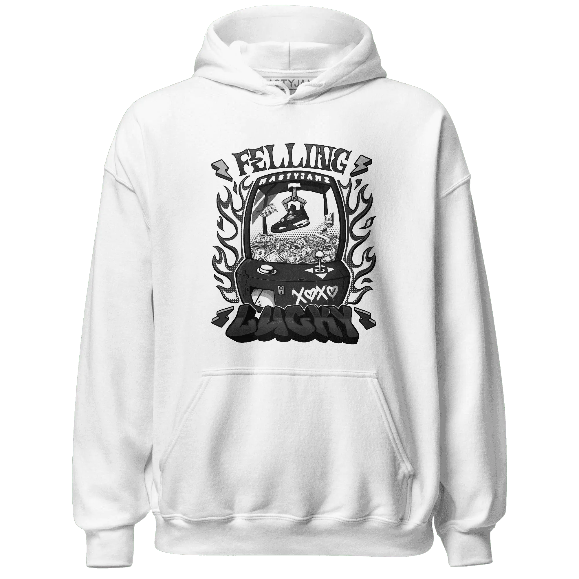 White-Thunder-4s-Hoodie-Match-Feeling-Lucky