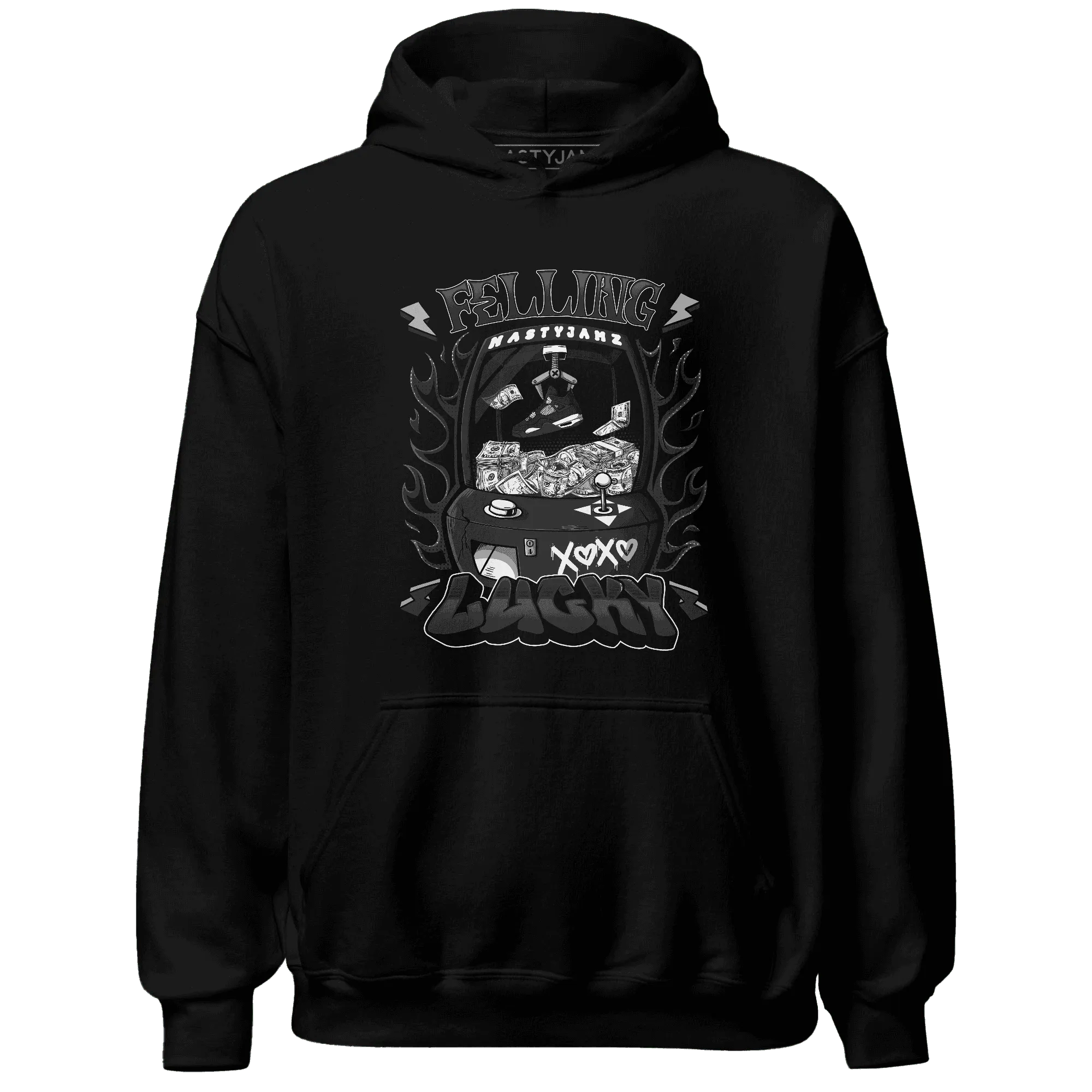 White-Thunder-4s-Hoodie-Match-Feeling-Lucky