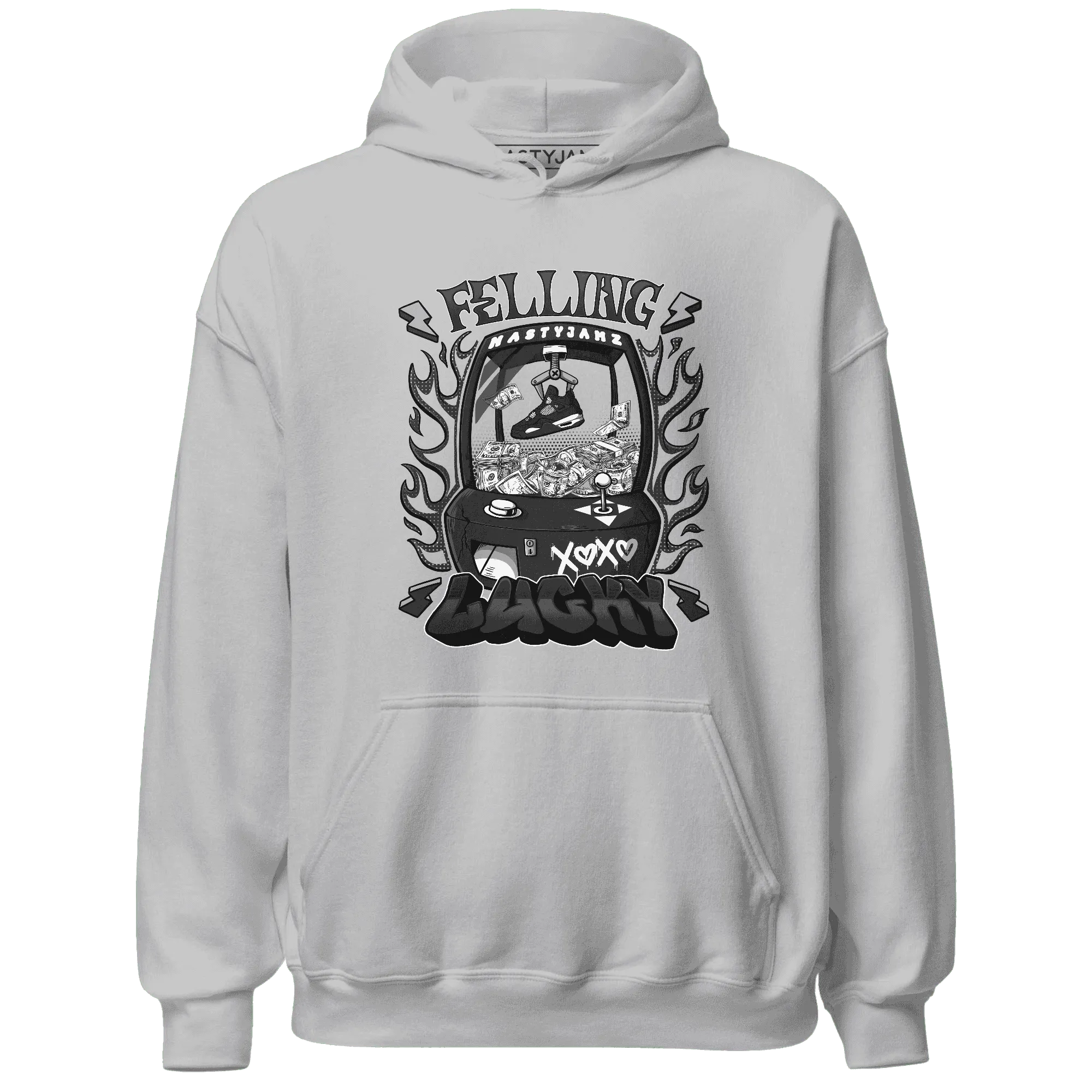 White-Thunder-4s-Hoodie-Match-Feeling-Lucky