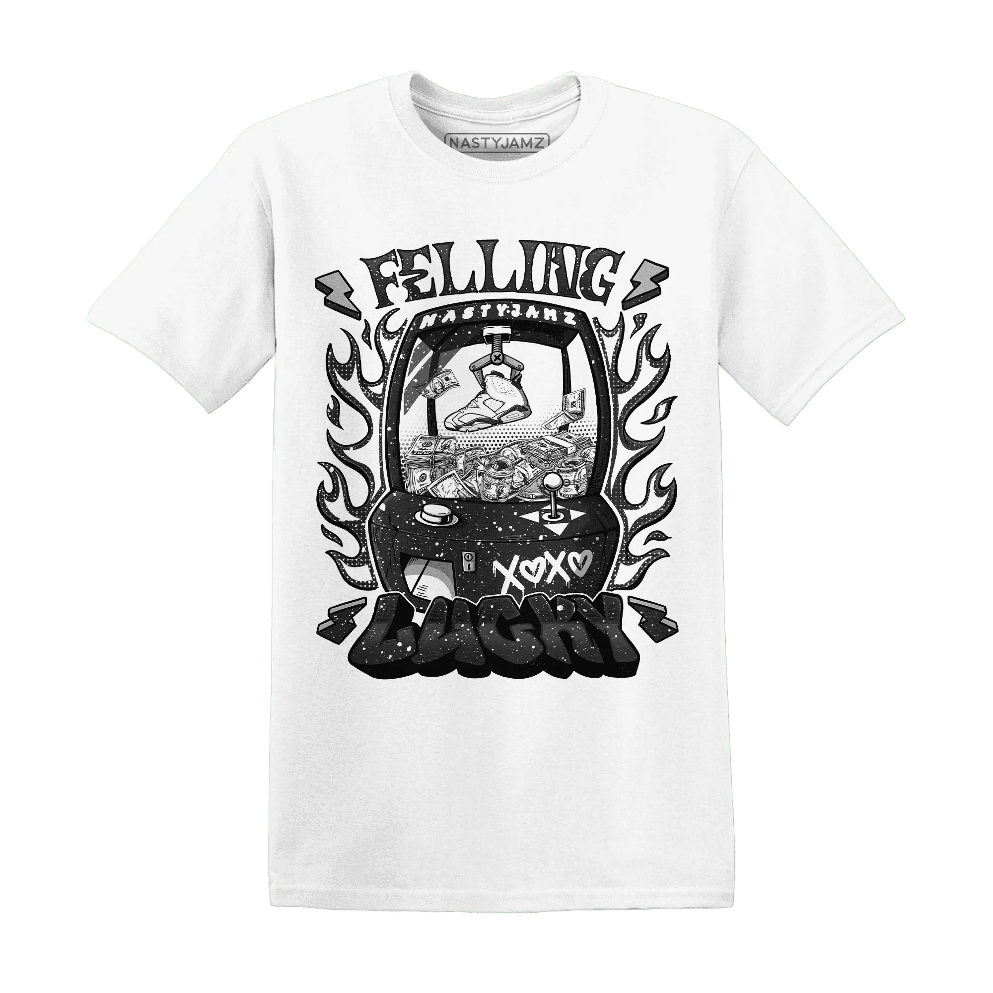 Reverse-Oreo-6s-T-Shirt-Match-Feeling-Lucky