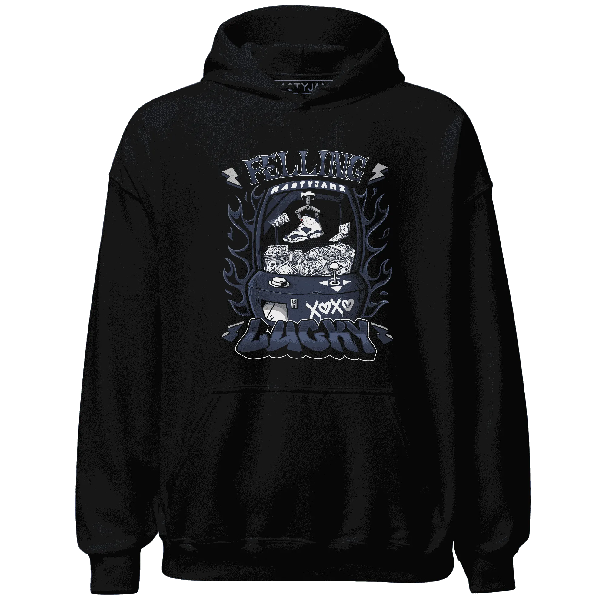White-Navy-6s-Hoodie-Match-Feeling-Lucky