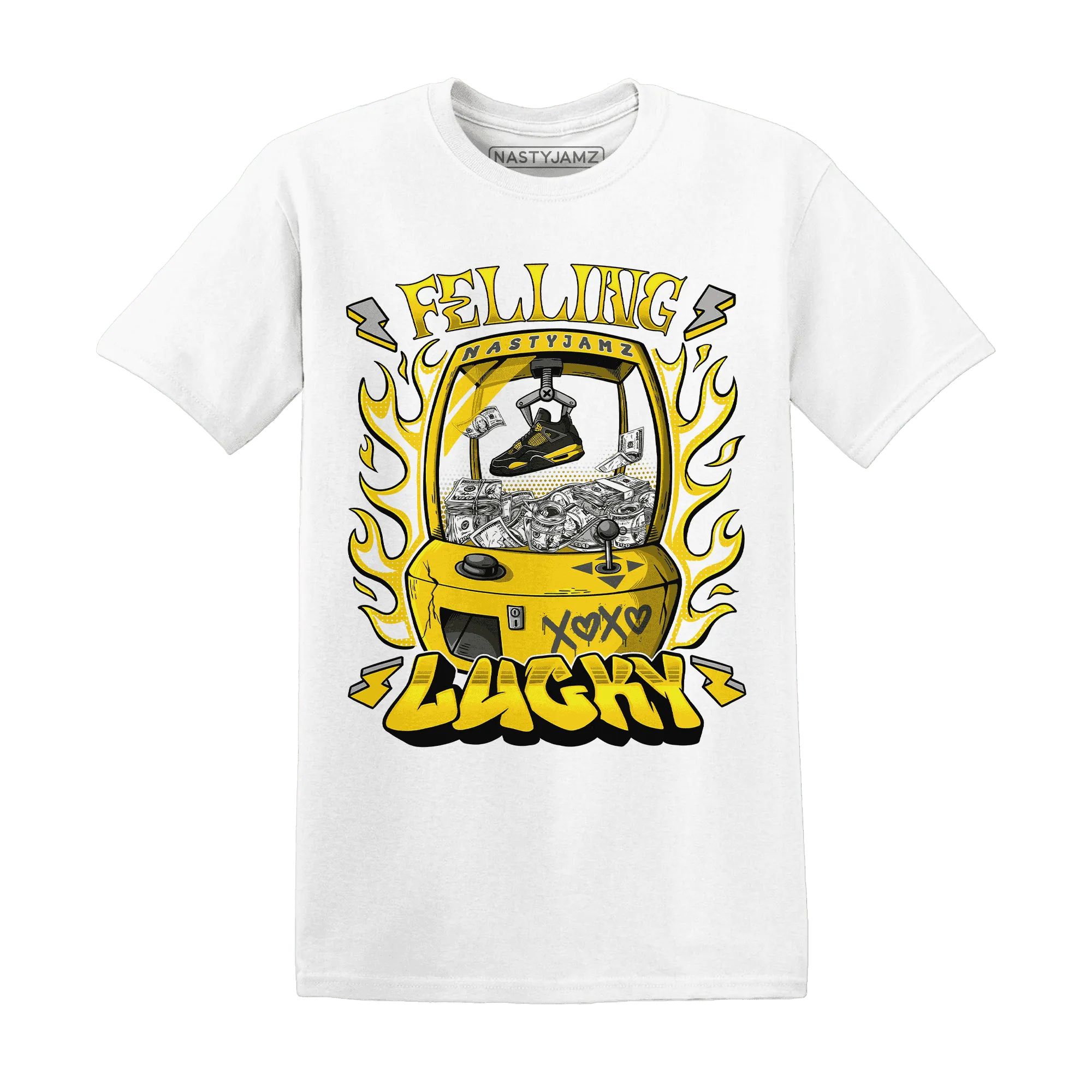 Thunder-4s-T-Shirt-Match-Feeling-Lucky