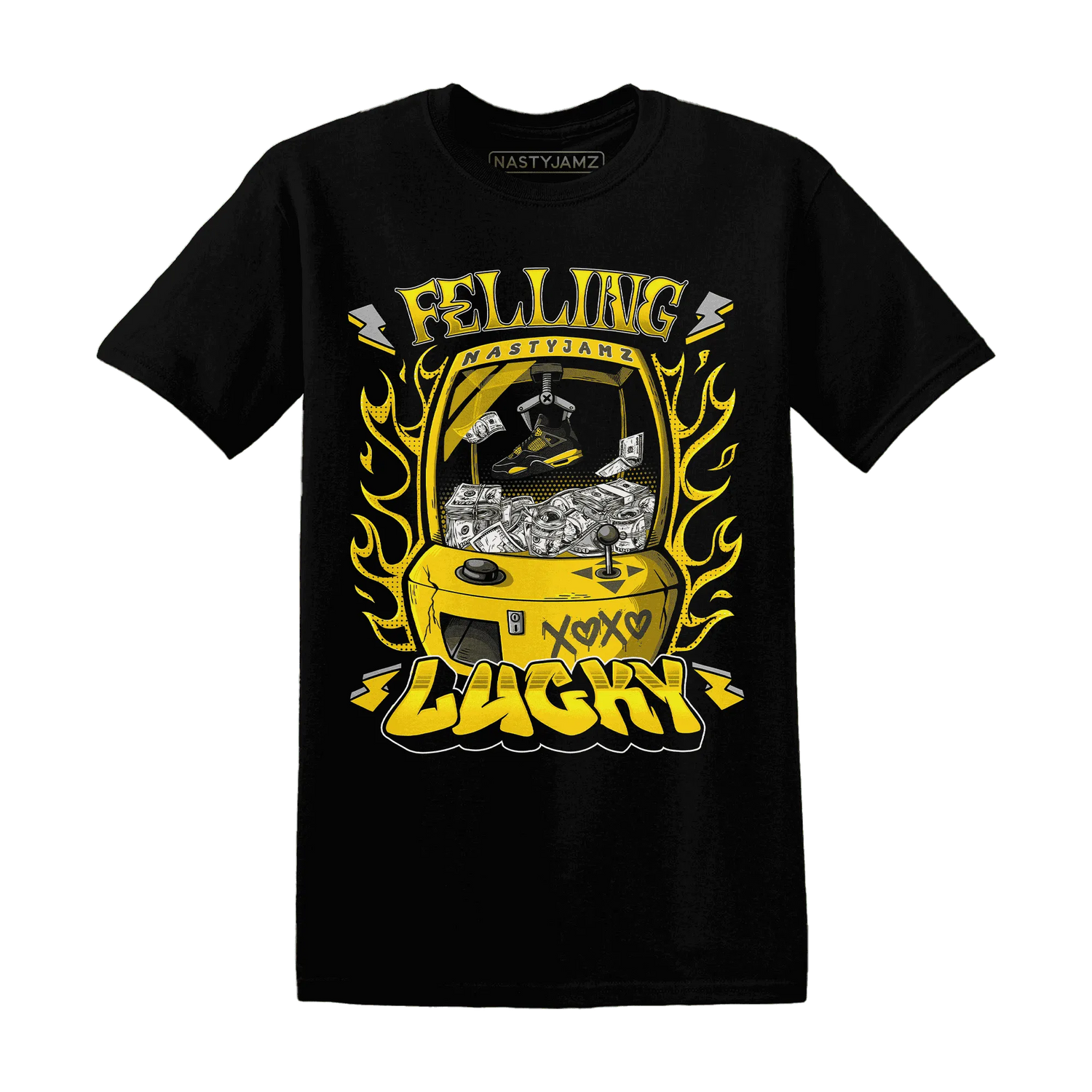 Thunder-4s-T-Shirt-Match-Feeling-Lucky