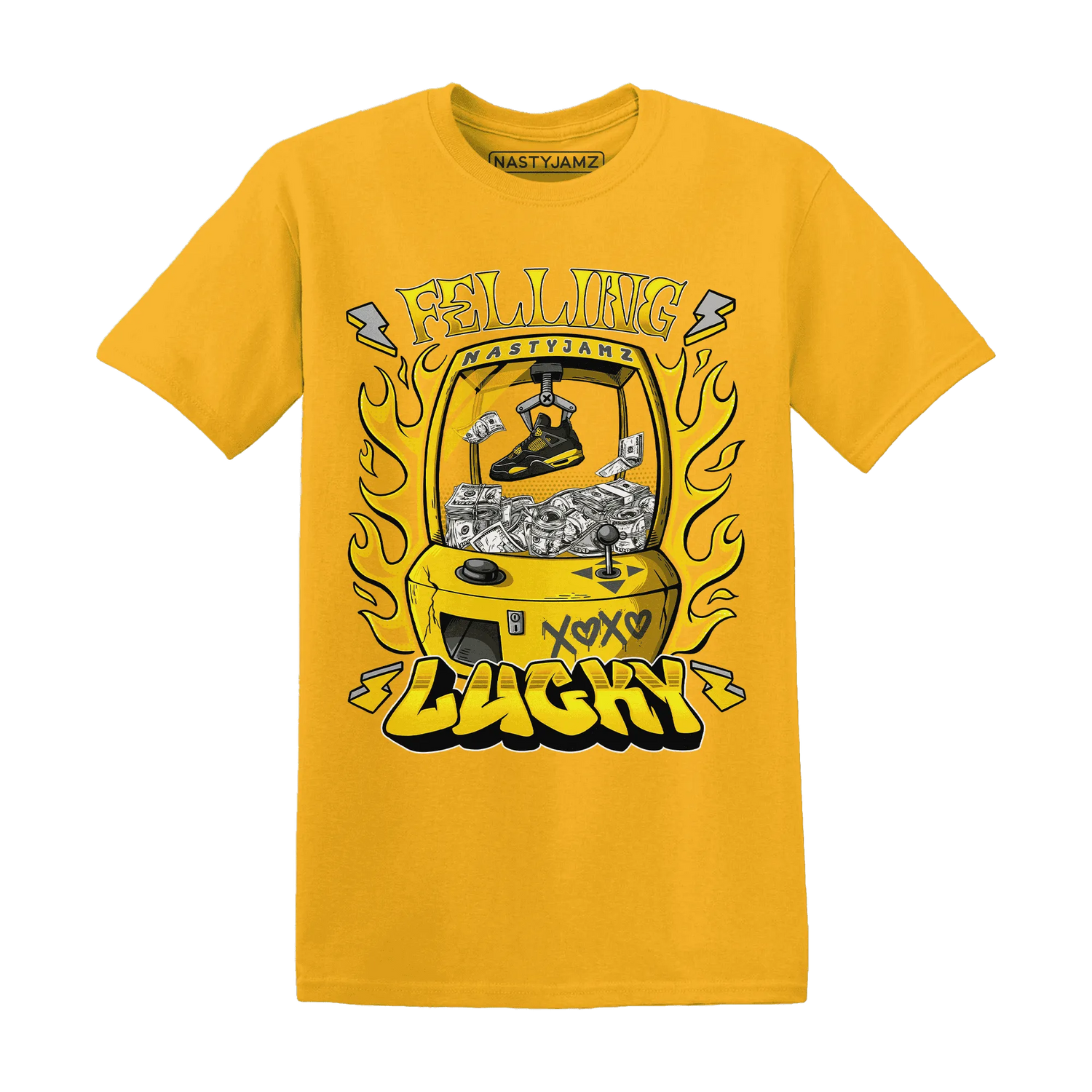 Thunder-4s-T-Shirt-Match-Feeling-Lucky