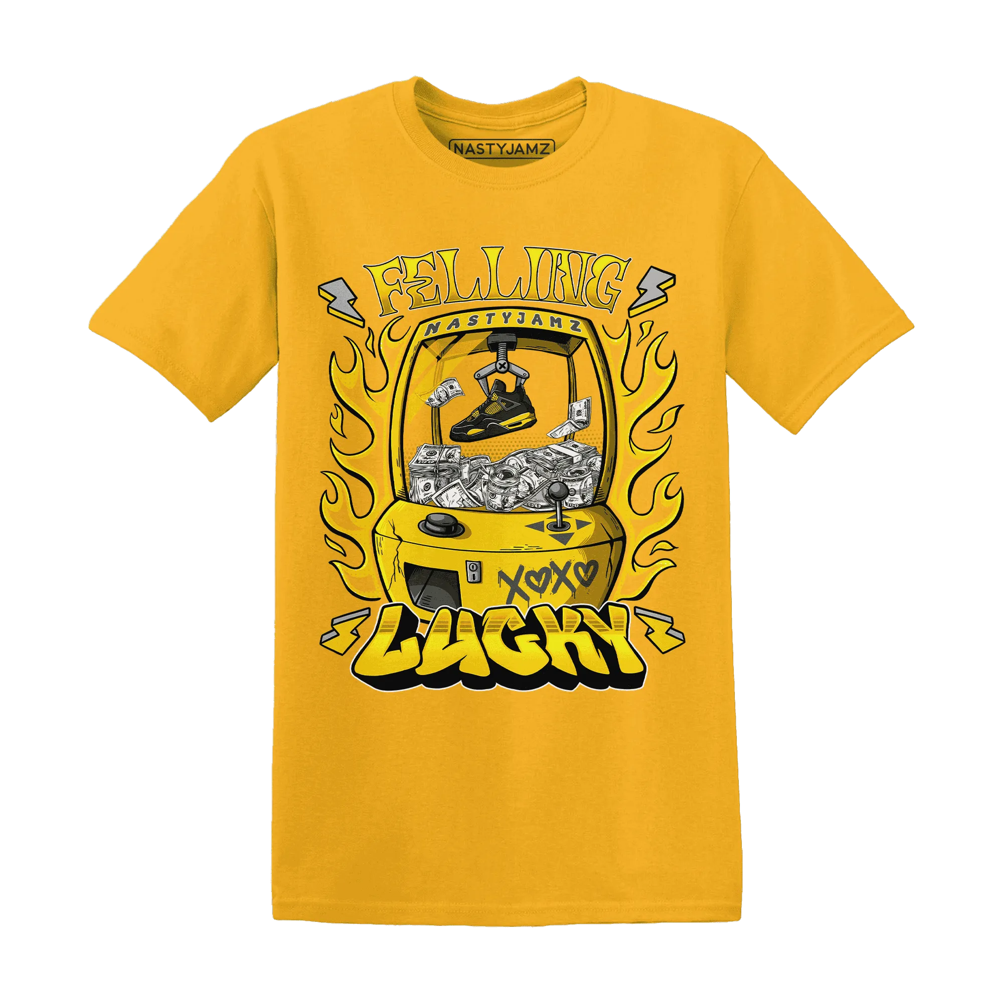 Thunder-4s-T-Shirt-Match-Feeling-Lucky