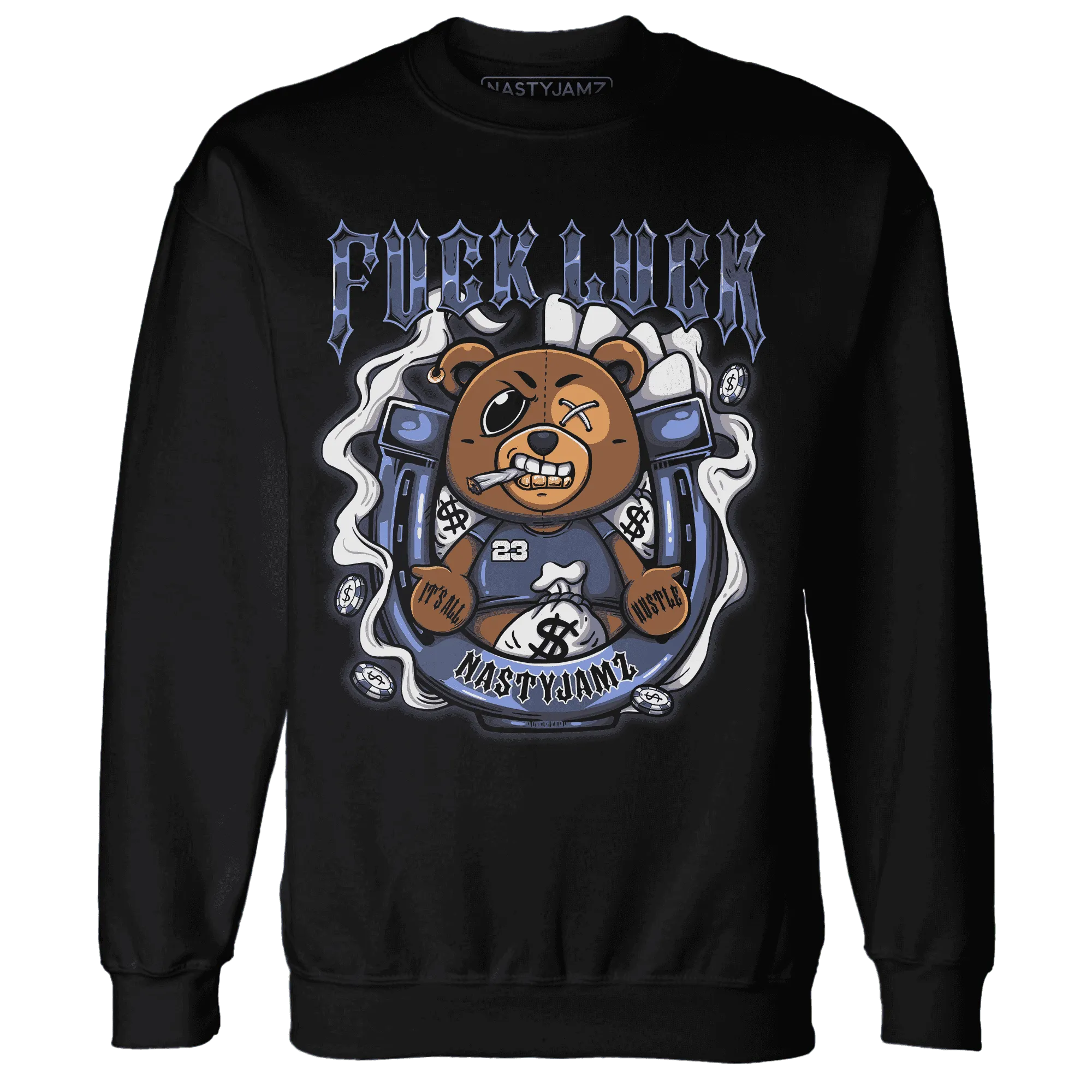 Low-Diffused-Blue-11s-Sweatshirt-Match-Fuck-Luck-BER