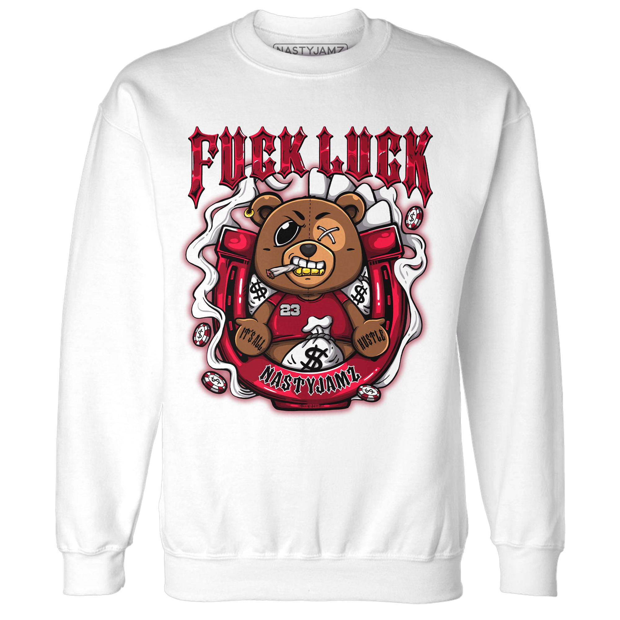 Retro Red Taxi 12s Sweatshirt Match F Luck BER - NastyJamz