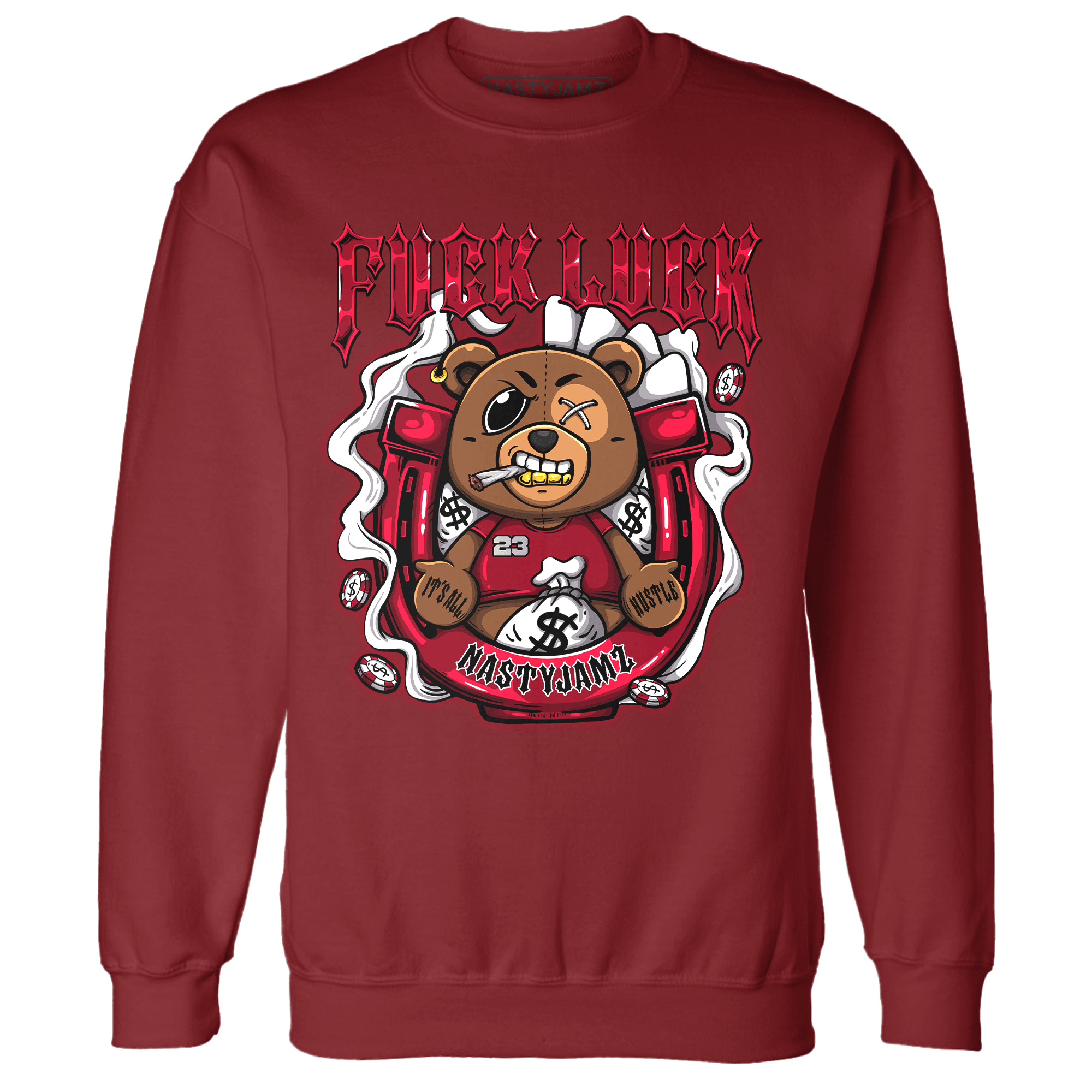 Retro Red Taxi 12s Sweatshirt Match F Luck BER - NastyJamz