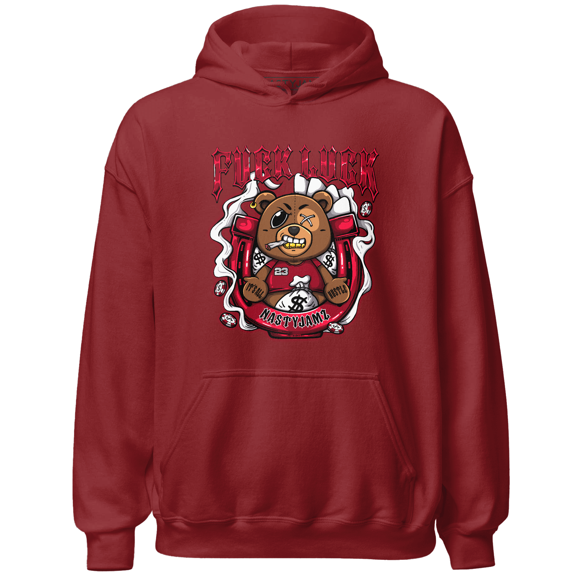 Retro Red Taxi 12s Hoodie Match F Luck BER - NastyJamz