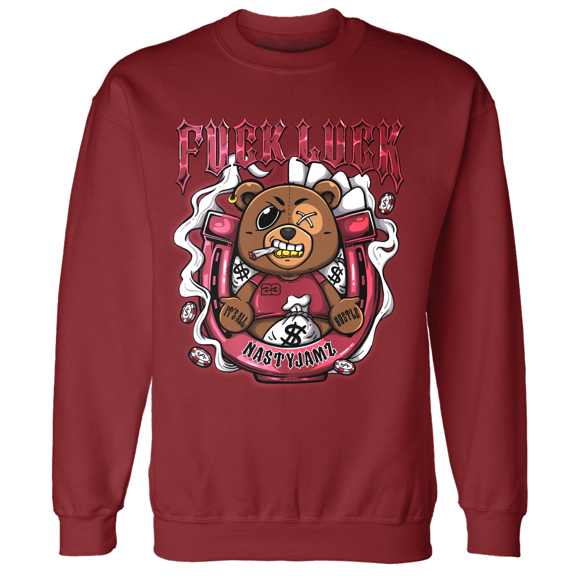High 85 Metallic Burgundy 1s Sweatshirt Match F Luck BER - NastyJamz