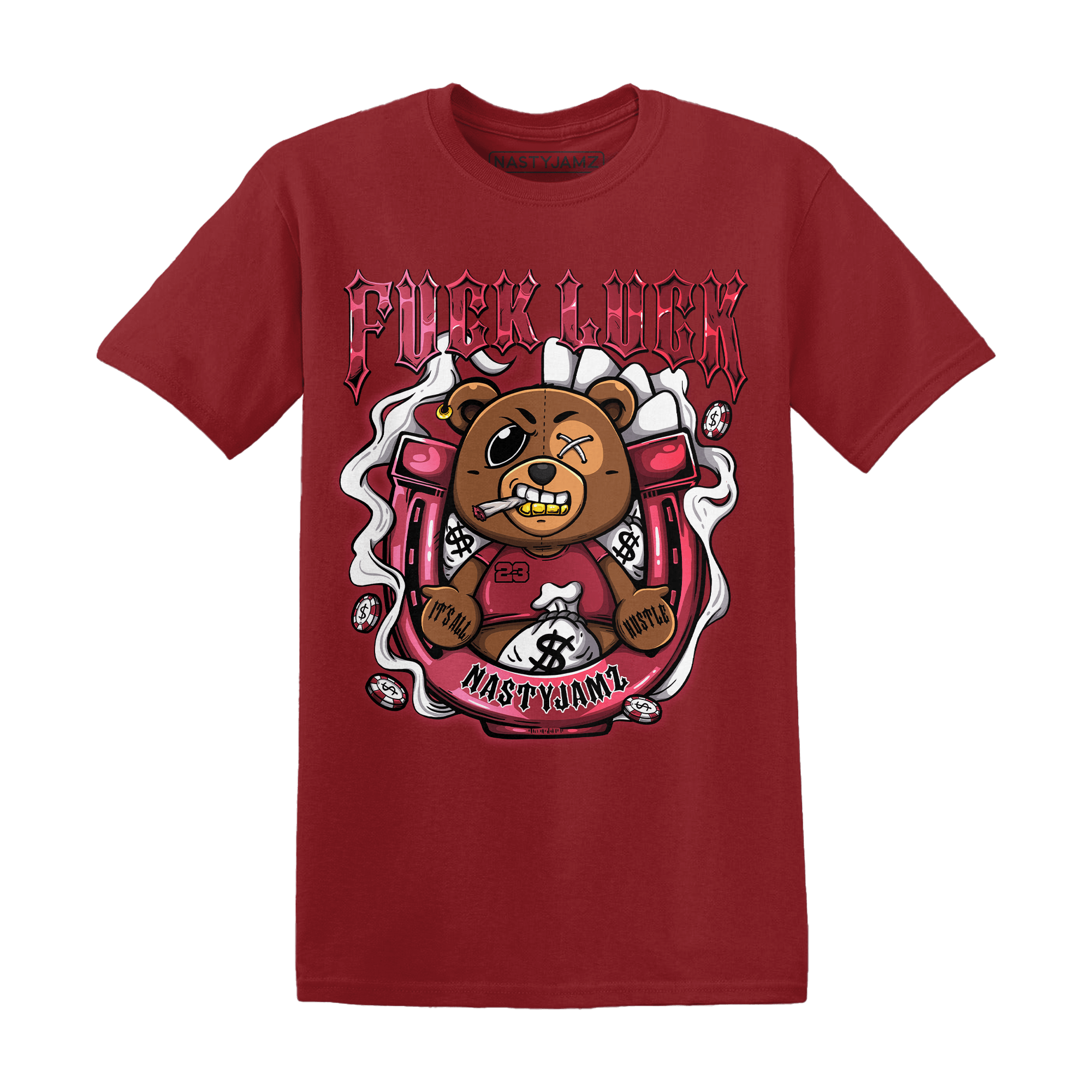 High 85 Metallic Burgundy 1s T Shirt Match F Luck BER - NastyJamz