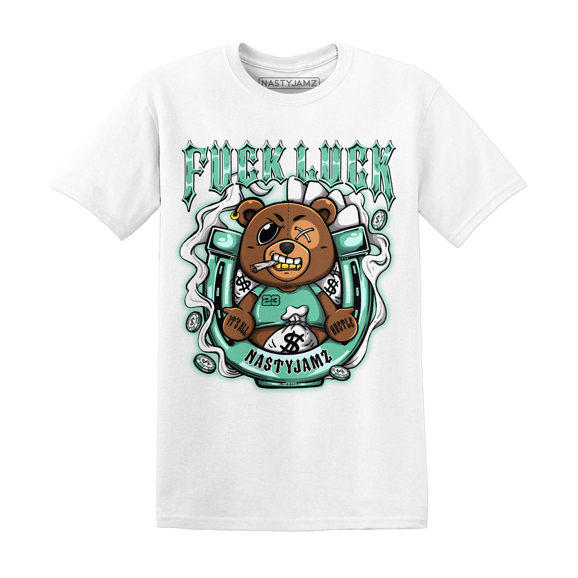 High OG Green Glow 1s T Shirt Match F Luck BER - NastyJamz