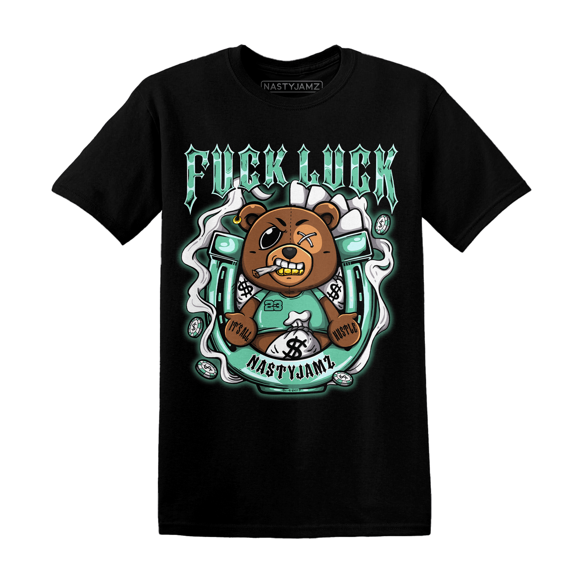 High OG Green Glow 1s T Shirt Match F Luck BER - NastyJamz