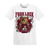 High White Team Red 1s T Shirt Match F Luck BER - NastyJamz