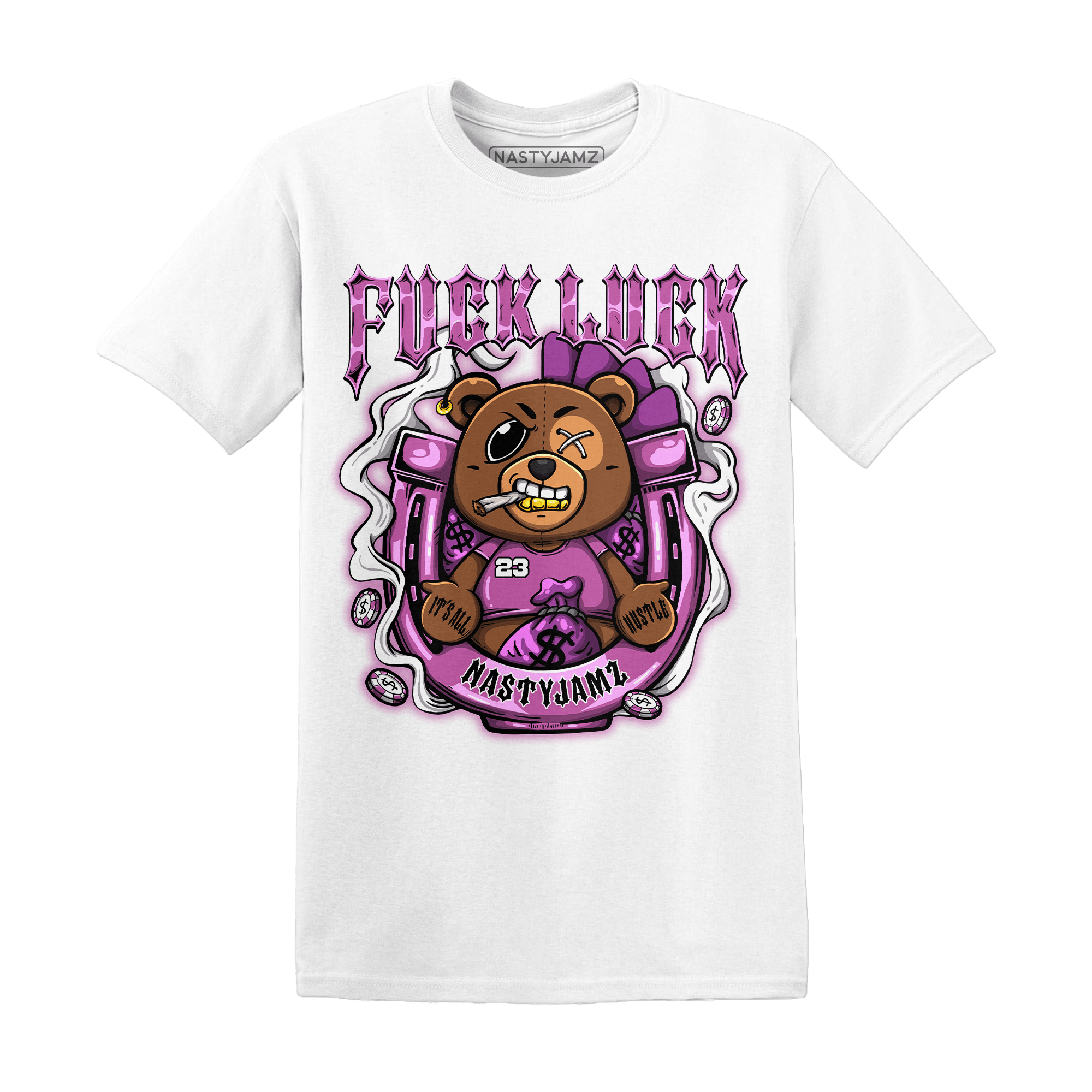 GS Hyper Violet 4s T Shirt Match F Luck BER - NastyJamz